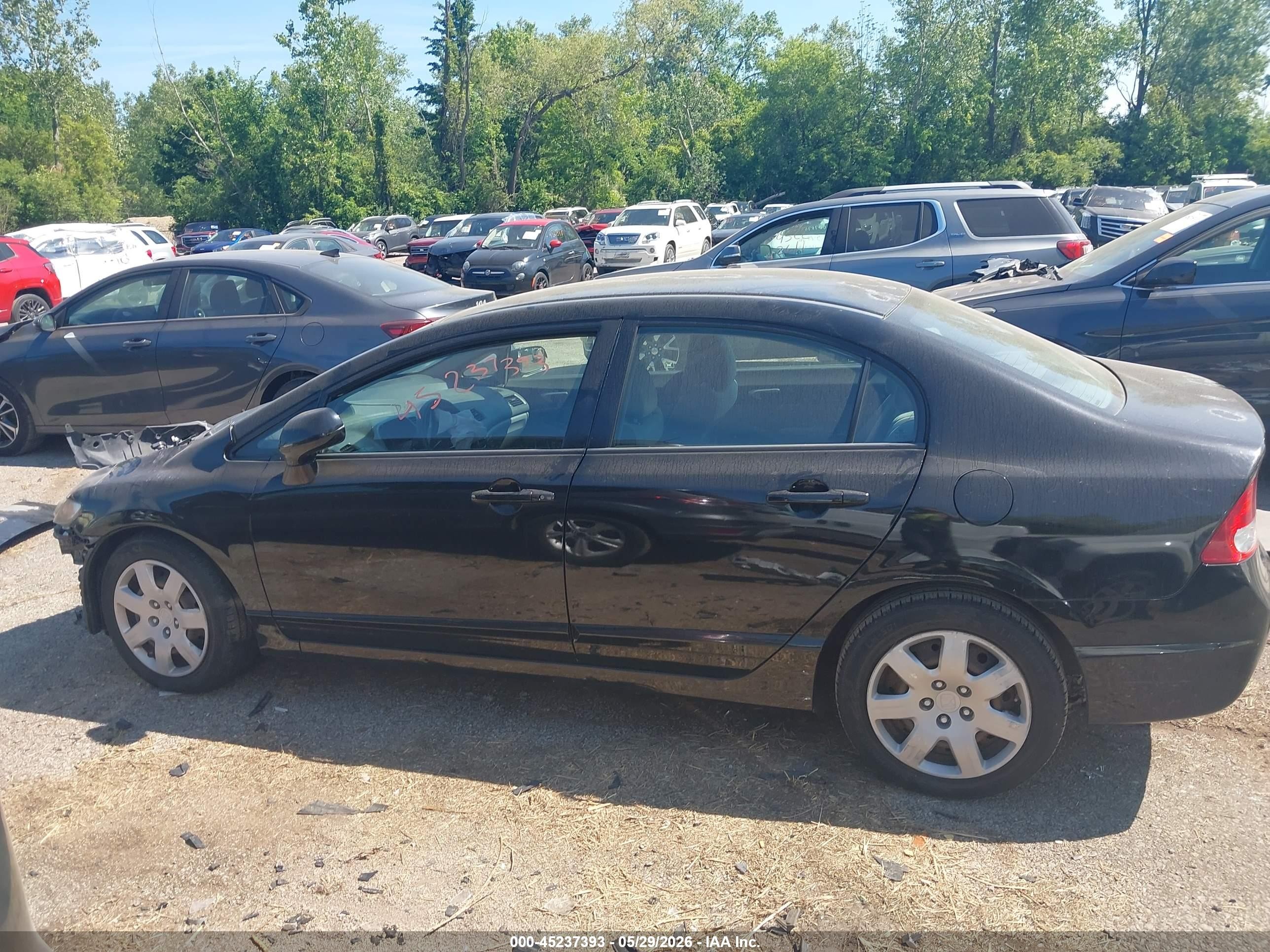 2011 Honda Civic Lx Black vin: 2HGFA1F53BH527269