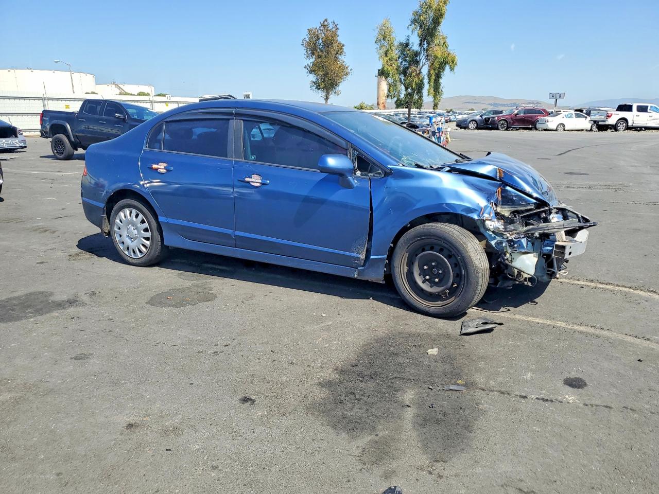 2010 Honda Civic Lx Blue vin: 2HGFA1F54AH306052