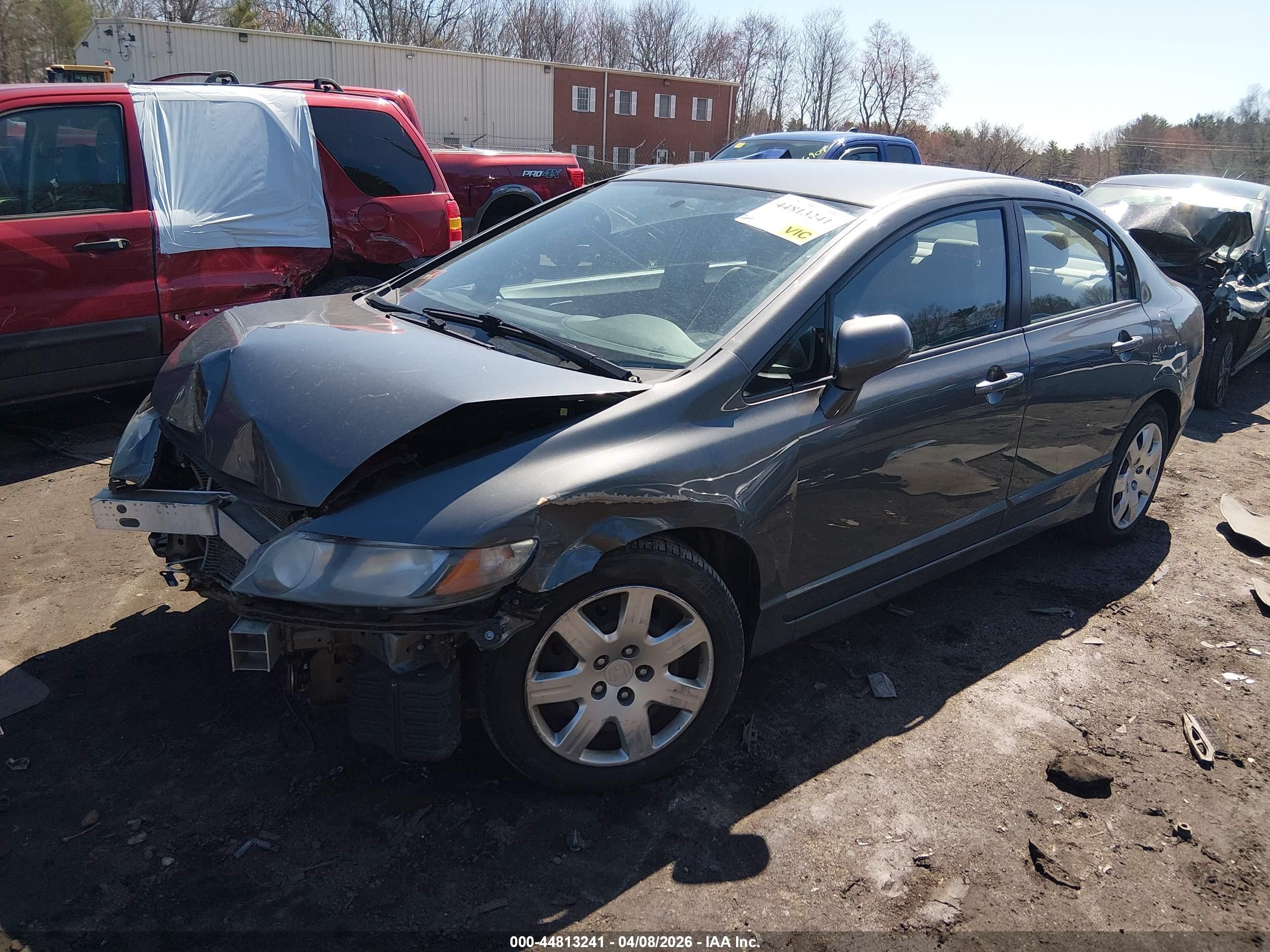 2010 Honda Civic Lx Gray vin: 2HGFA1F54AH308240