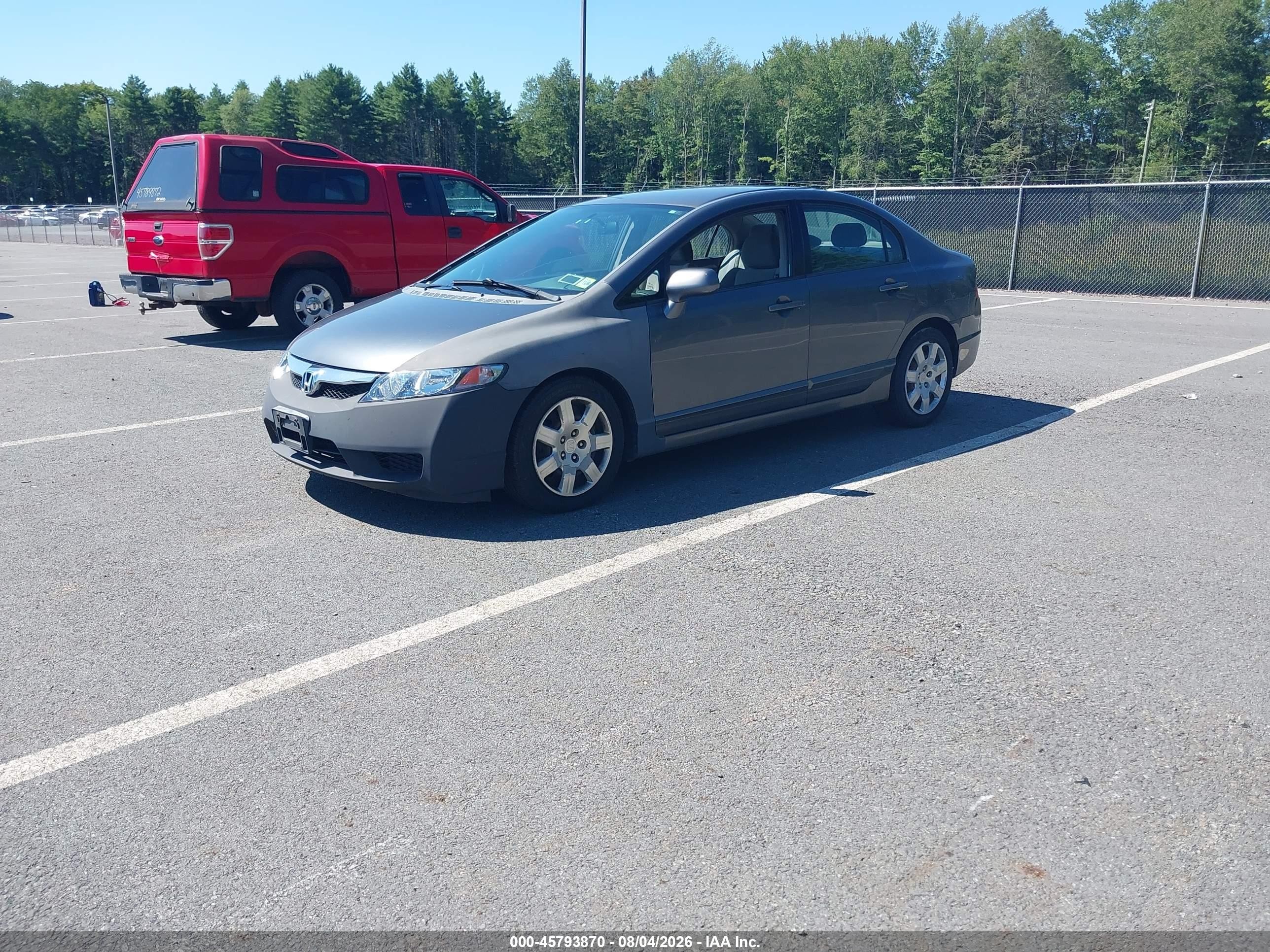 2010 Honda Civic Lx Gray vin: 2HGFA1F54AH308982