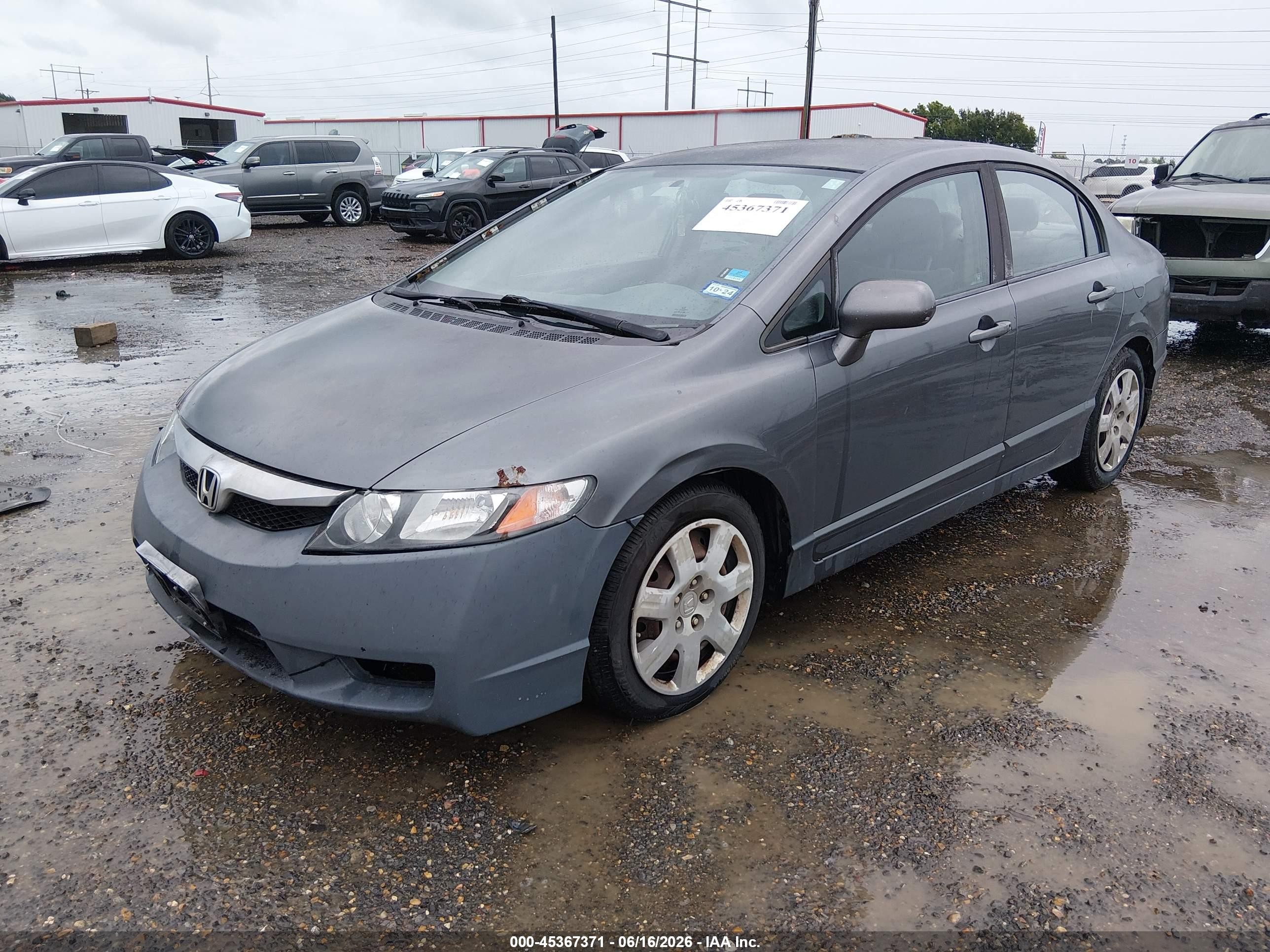 2010 Honda Civic Lx Gray vin: 2HGFA1F54AH324583