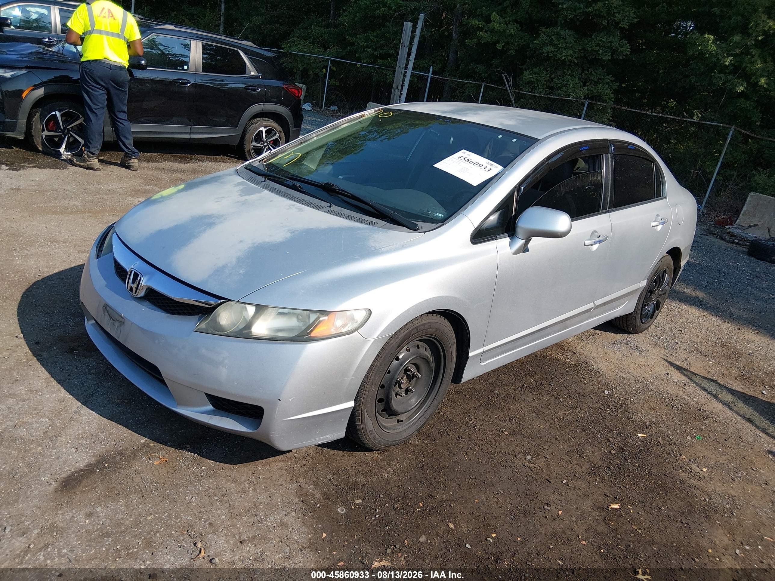 2010 Honda Civic Lx Silver vin: 2HGFA1F54AH327984