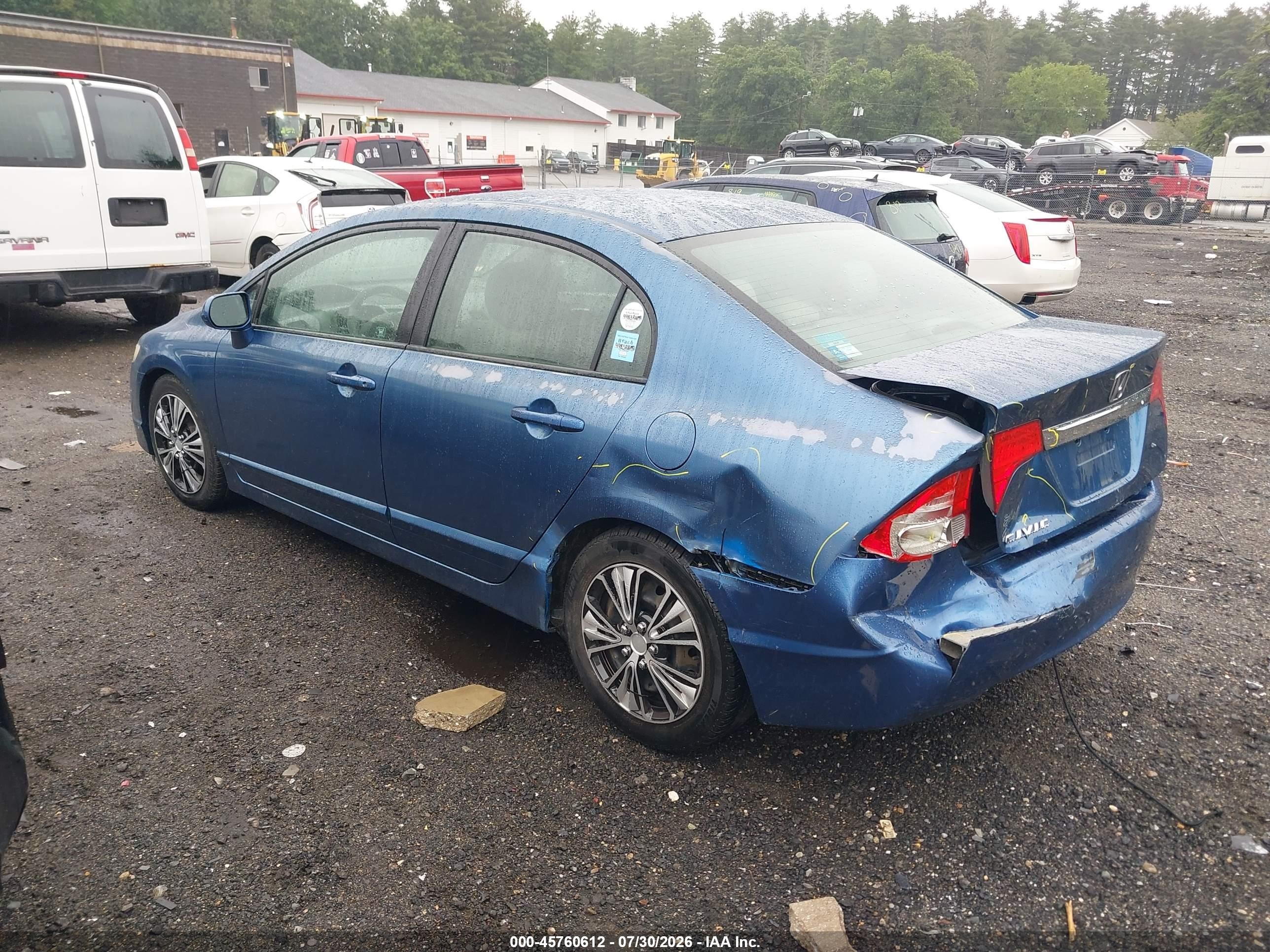 2010 Honda Civic Lx Blue vin: 2HGFA1F54AH500631