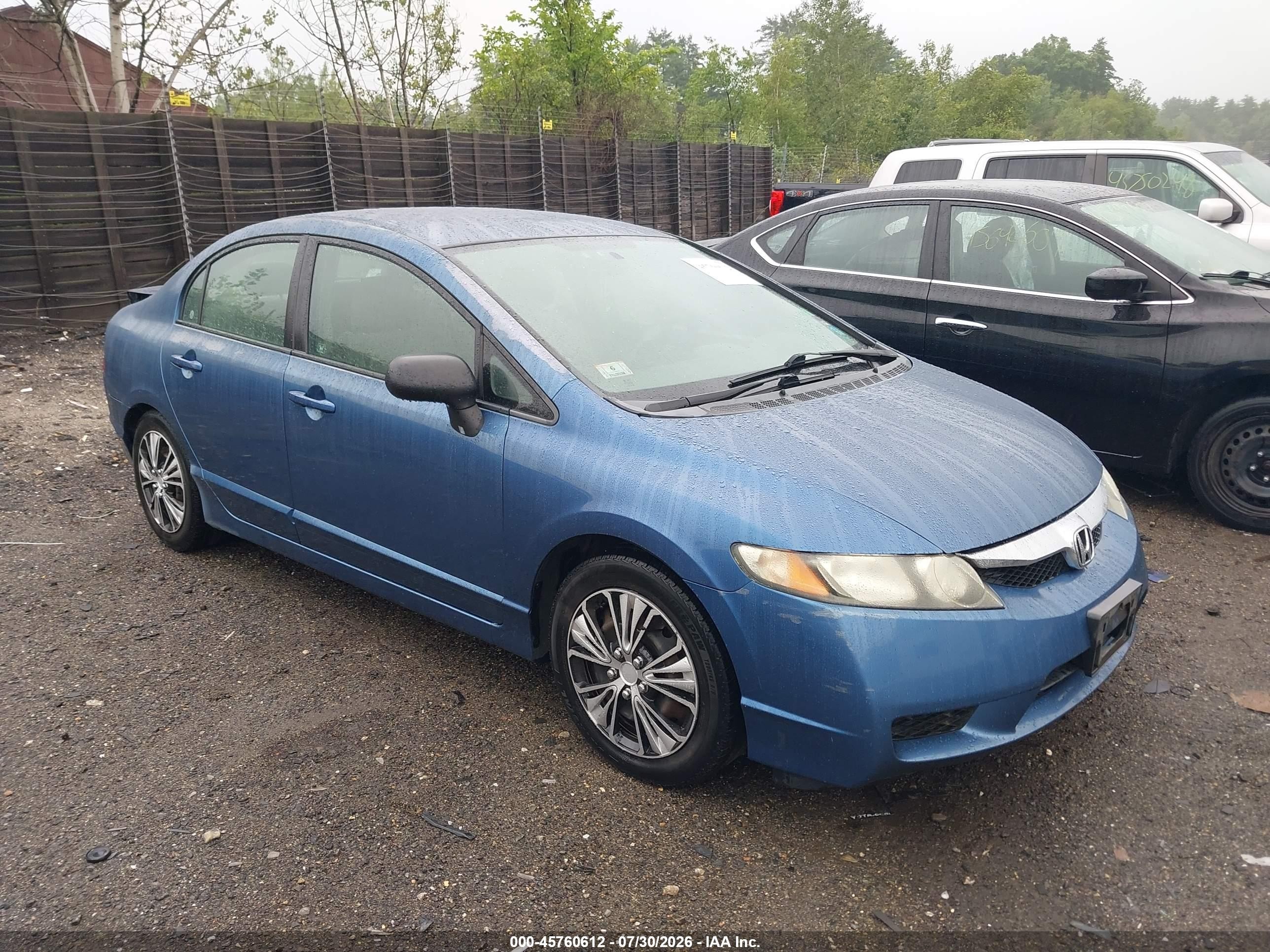 2010 Honda Civic Lx Blue vin: 2HGFA1F54AH500631
