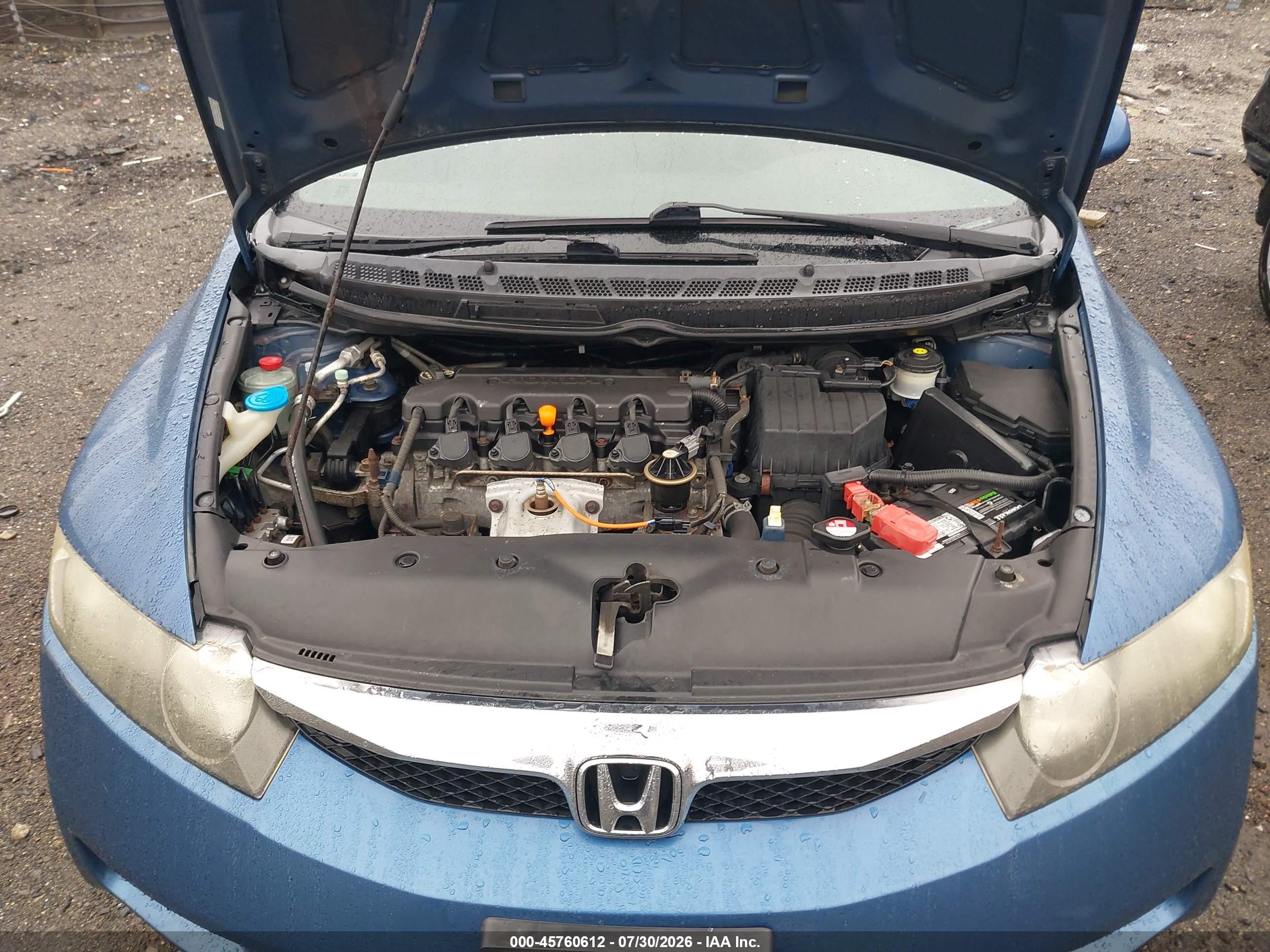 2010 Honda Civic Lx Blue vin: 2HGFA1F54AH500631