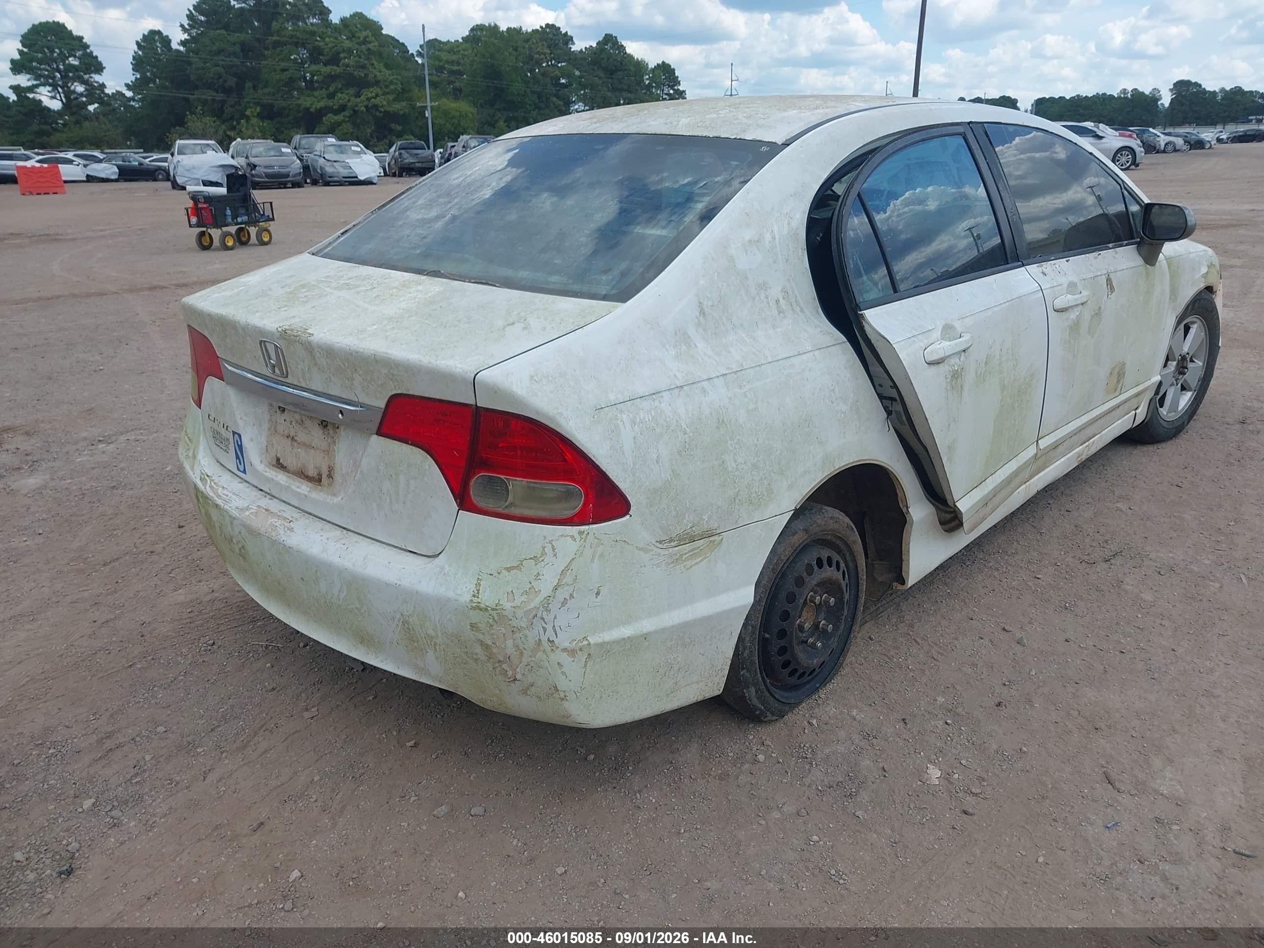 2010 Honda Civic Lx White vin: 2HGFA1F54AH516067