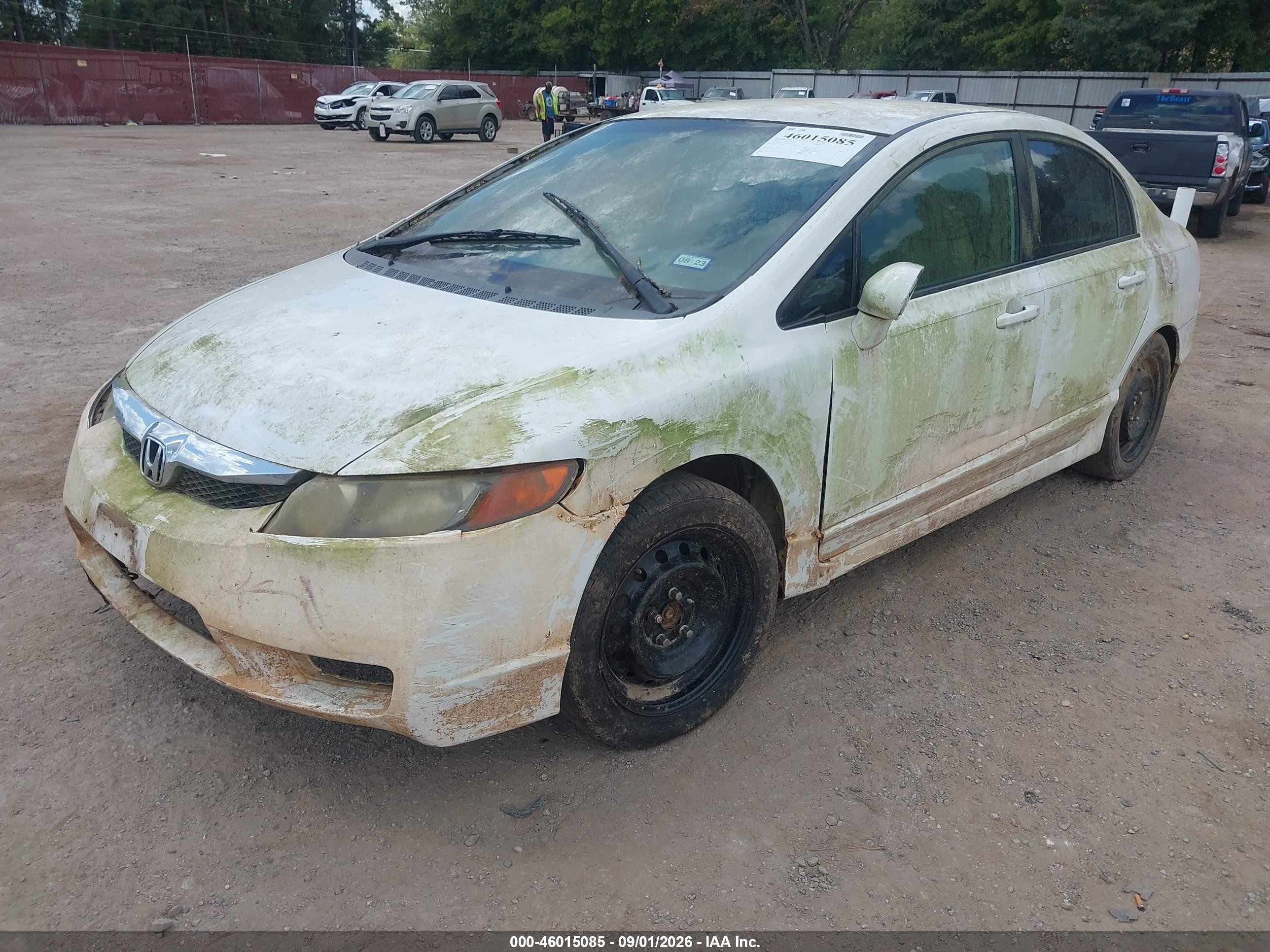 2010 Honda Civic Lx White vin: 2HGFA1F54AH516067