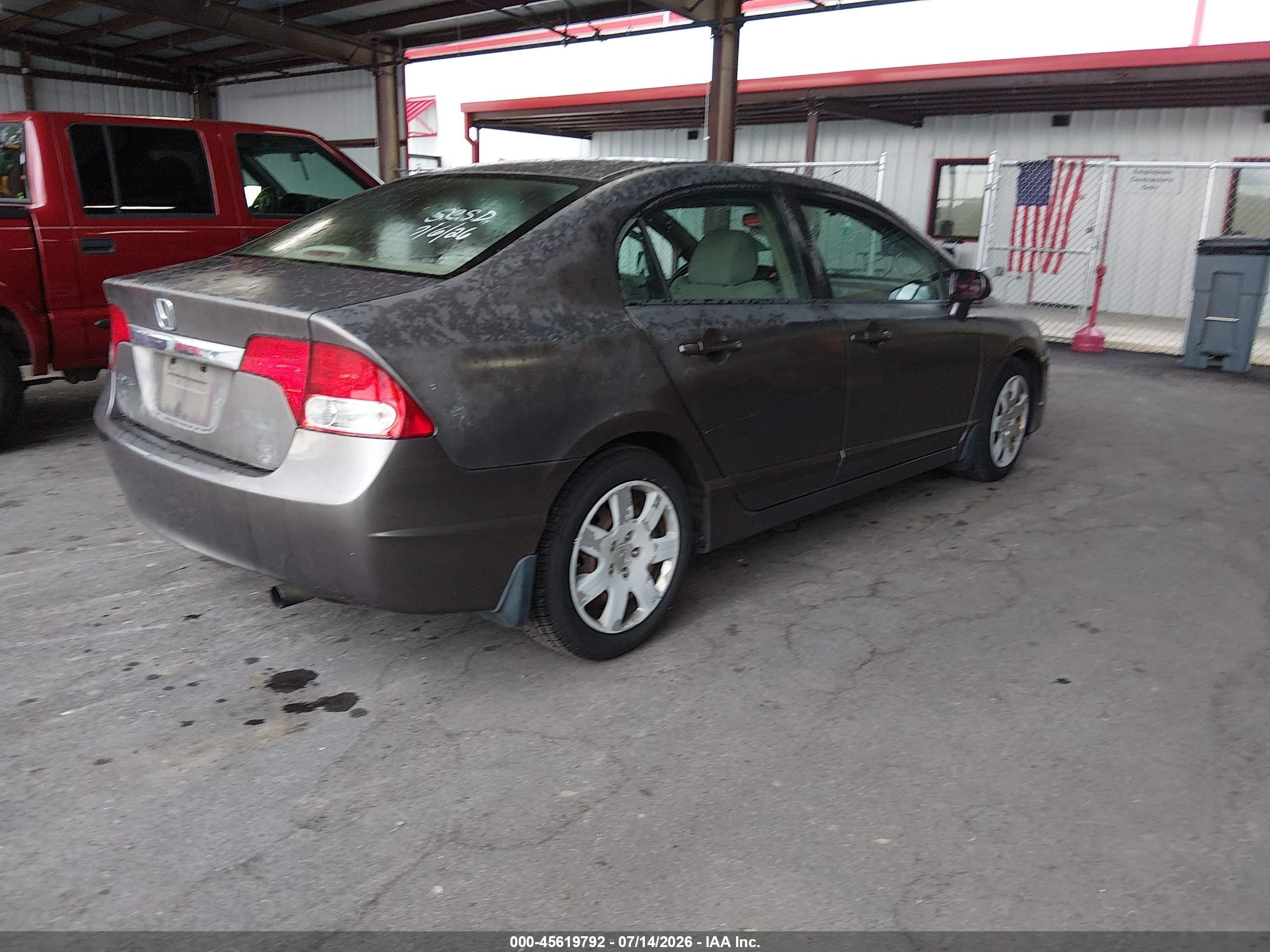 2010 Honda Civic Lx Gray vin: 2HGFA1F54AH528994