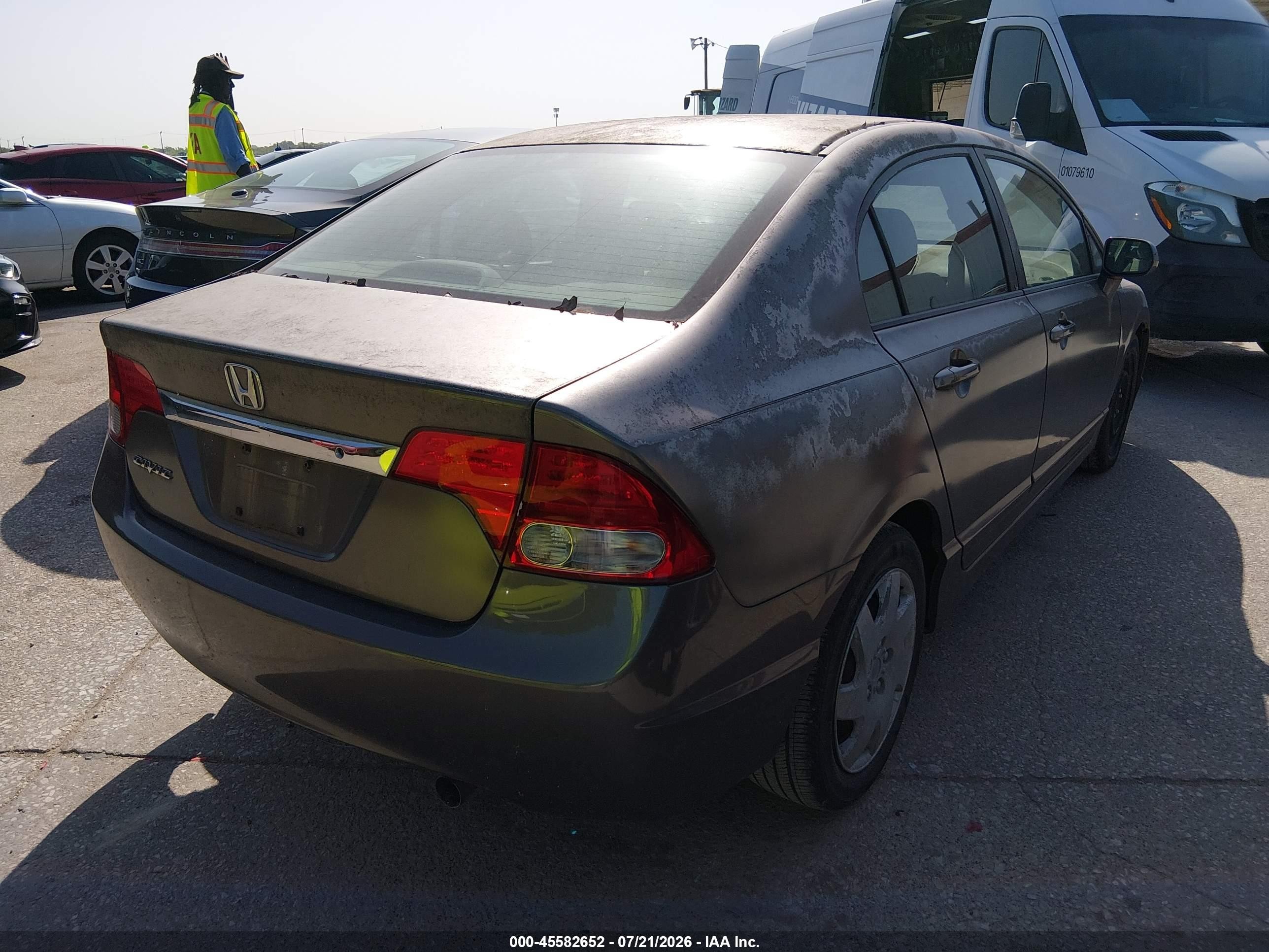 2010 Honda Civic Lx Gray vin: 2HGFA1F54AH546072