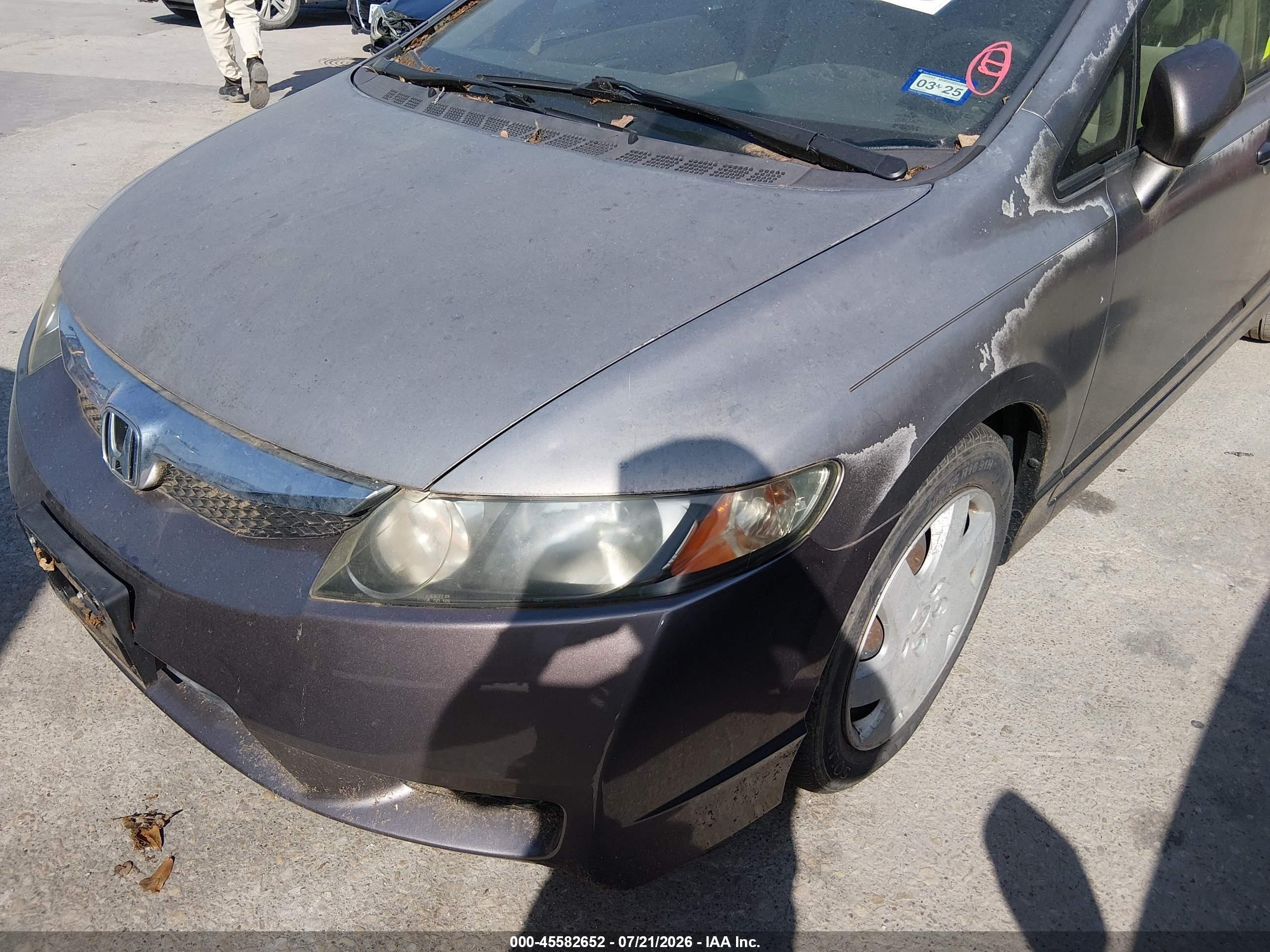 2010 Honda Civic Lx Gray vin: 2HGFA1F54AH546072
