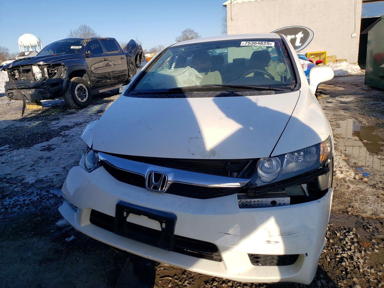 2010 Honda Civic Lx White vin: 2HGFA1F54AH560196