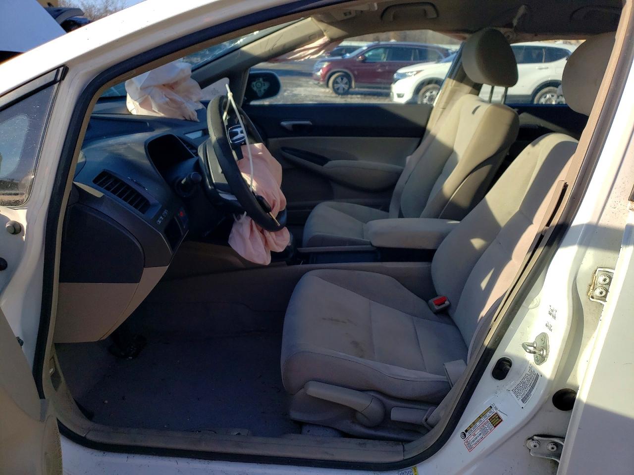2010 Honda Civic Lx White vin: 2HGFA1F54AH560196
