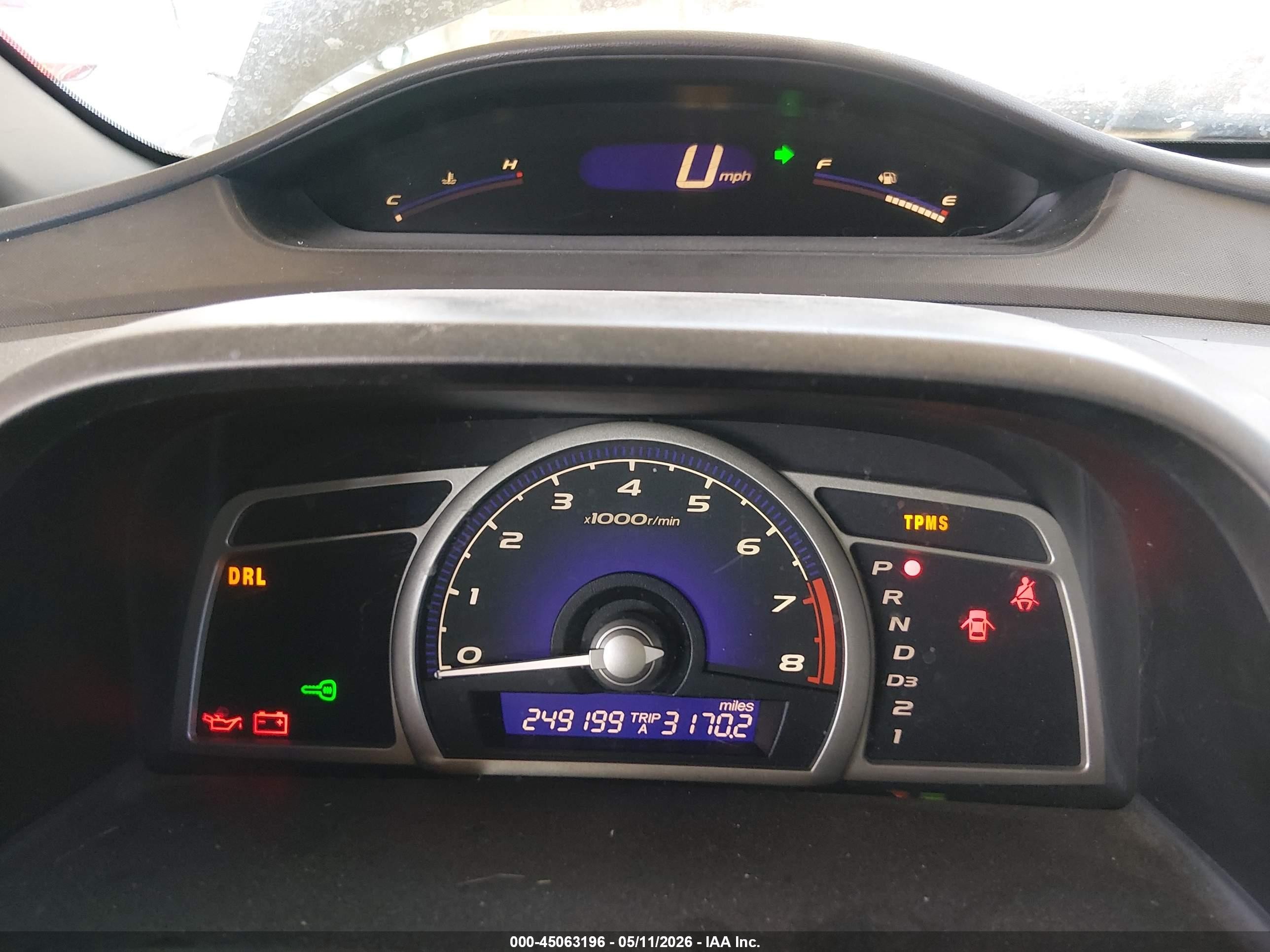 2010 Honda Civic Lx Серый vin: 2HGFA1F54AH566239