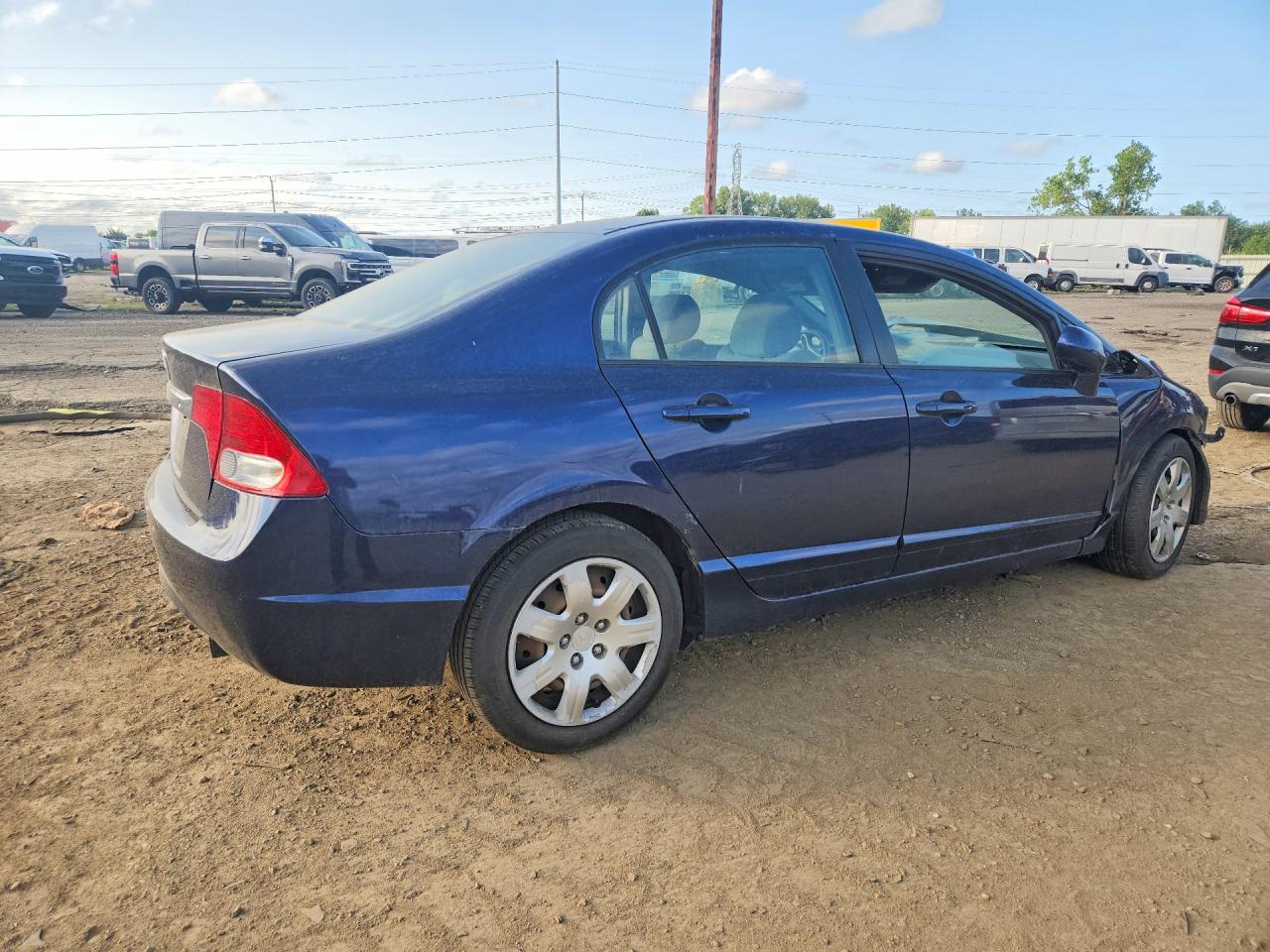 2010 Honda Civic Lx Blue vin: 2HGFA1F54AH574602