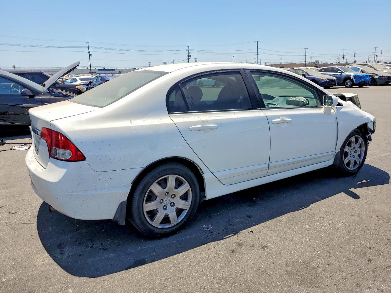 2010 Honda Civic Lx White vin: 2HGFA1F54AH579170