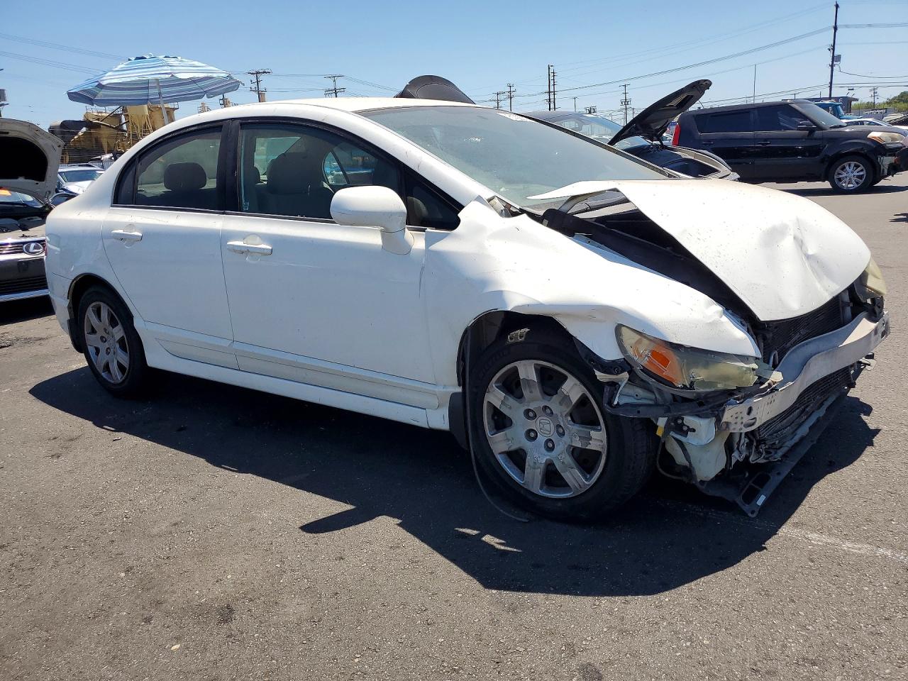 2010 Honda Civic Lx White vin: 2HGFA1F54AH579170