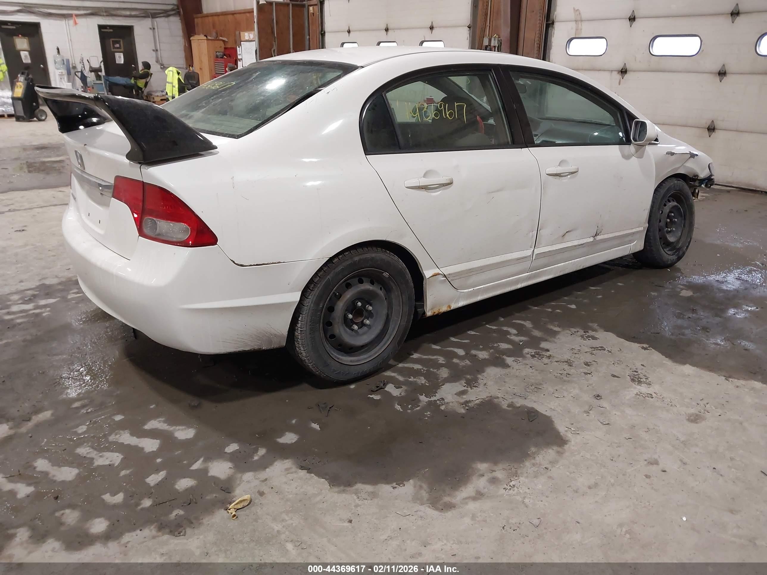 2011 Honda Civic Lx White vin: 2HGFA1F54BH308207