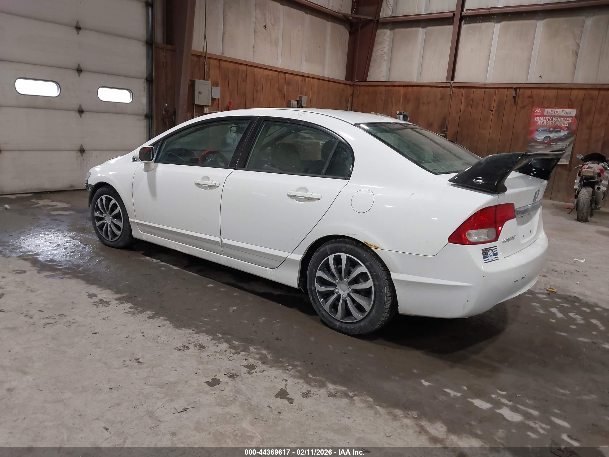 2011 Honda Civic Lx White vin: 2HGFA1F54BH308207