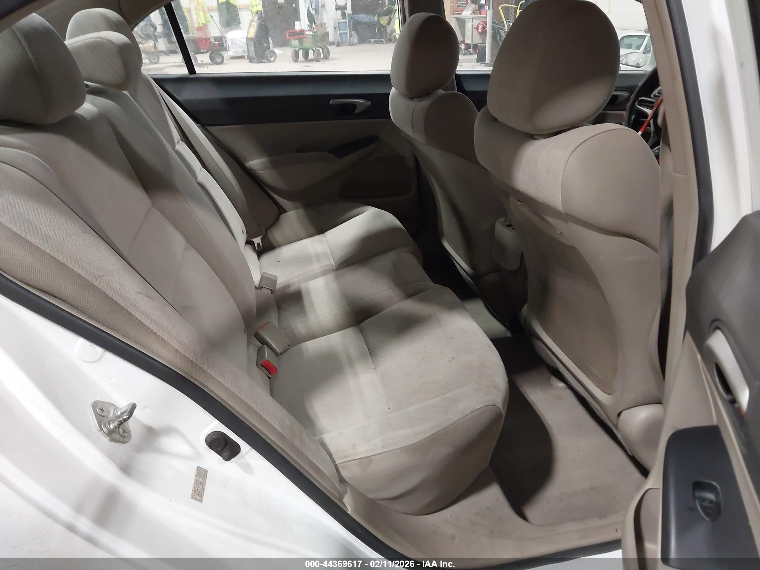 2011 Honda Civic Lx White vin: 2HGFA1F54BH308207