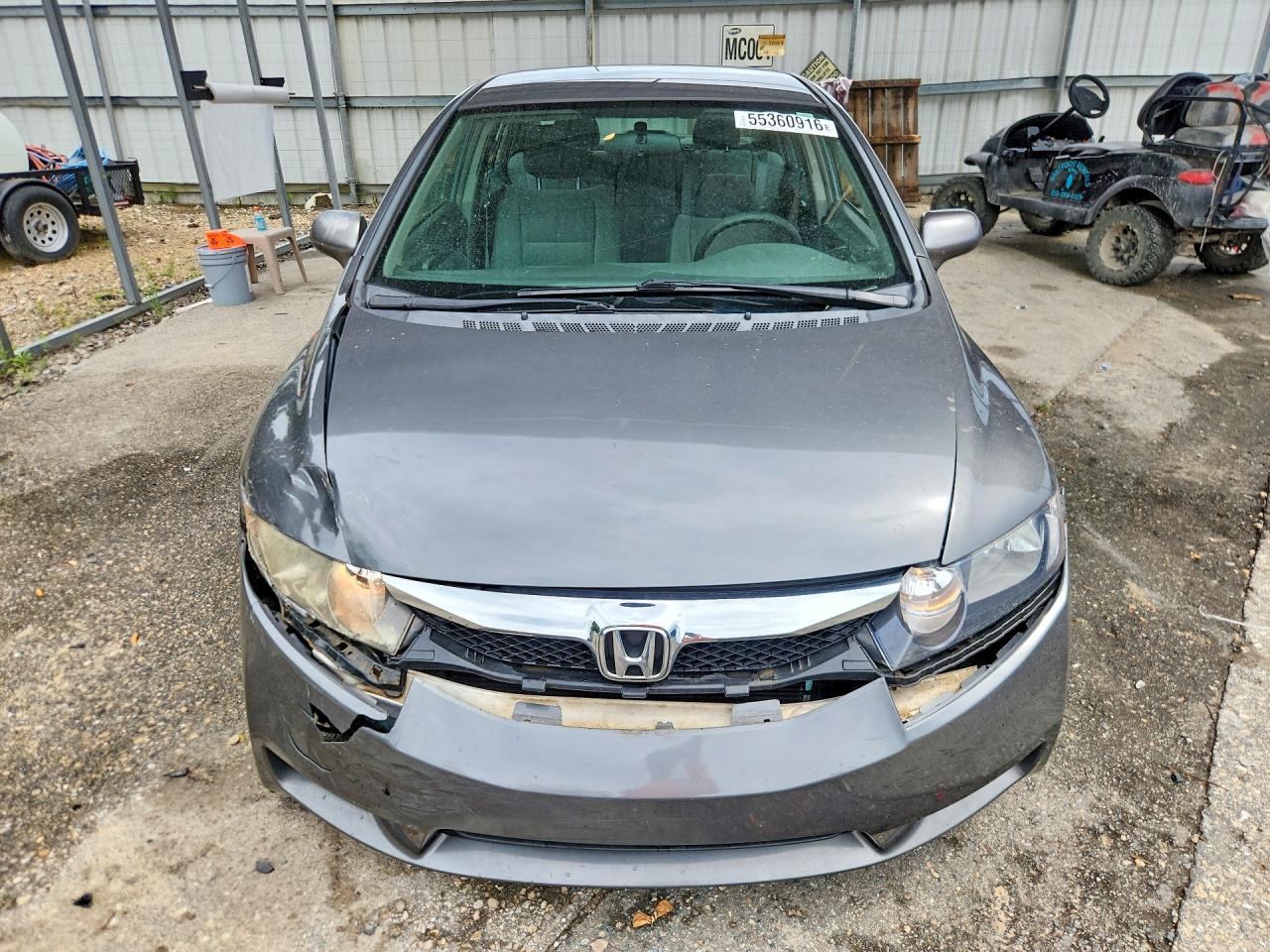 2011 Honda Civic Lx Gray vin: 2HGFA1F54BH308630