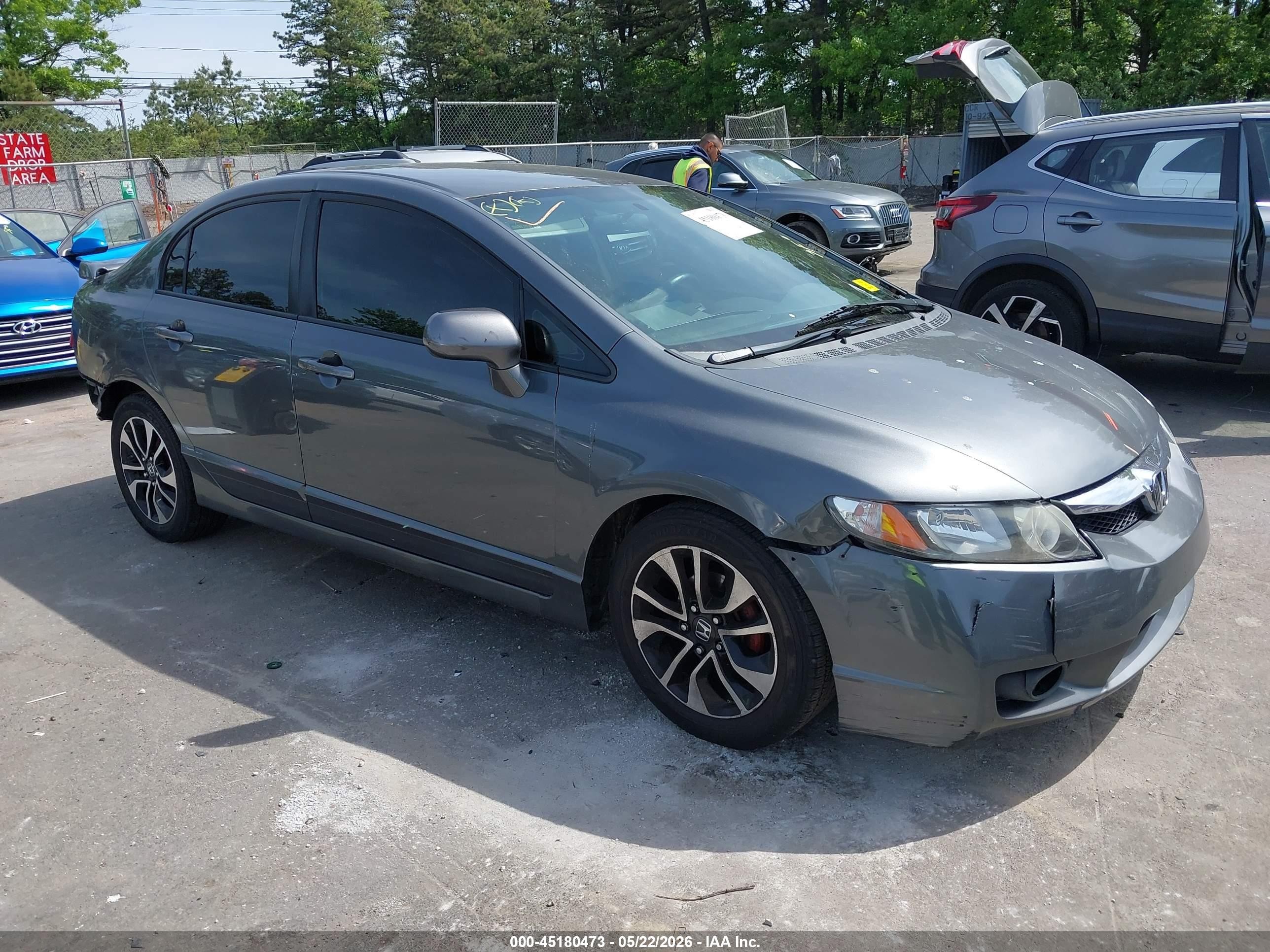 2011 Honda Civic Lx Gray vin: 2HGFA1F54BH309552