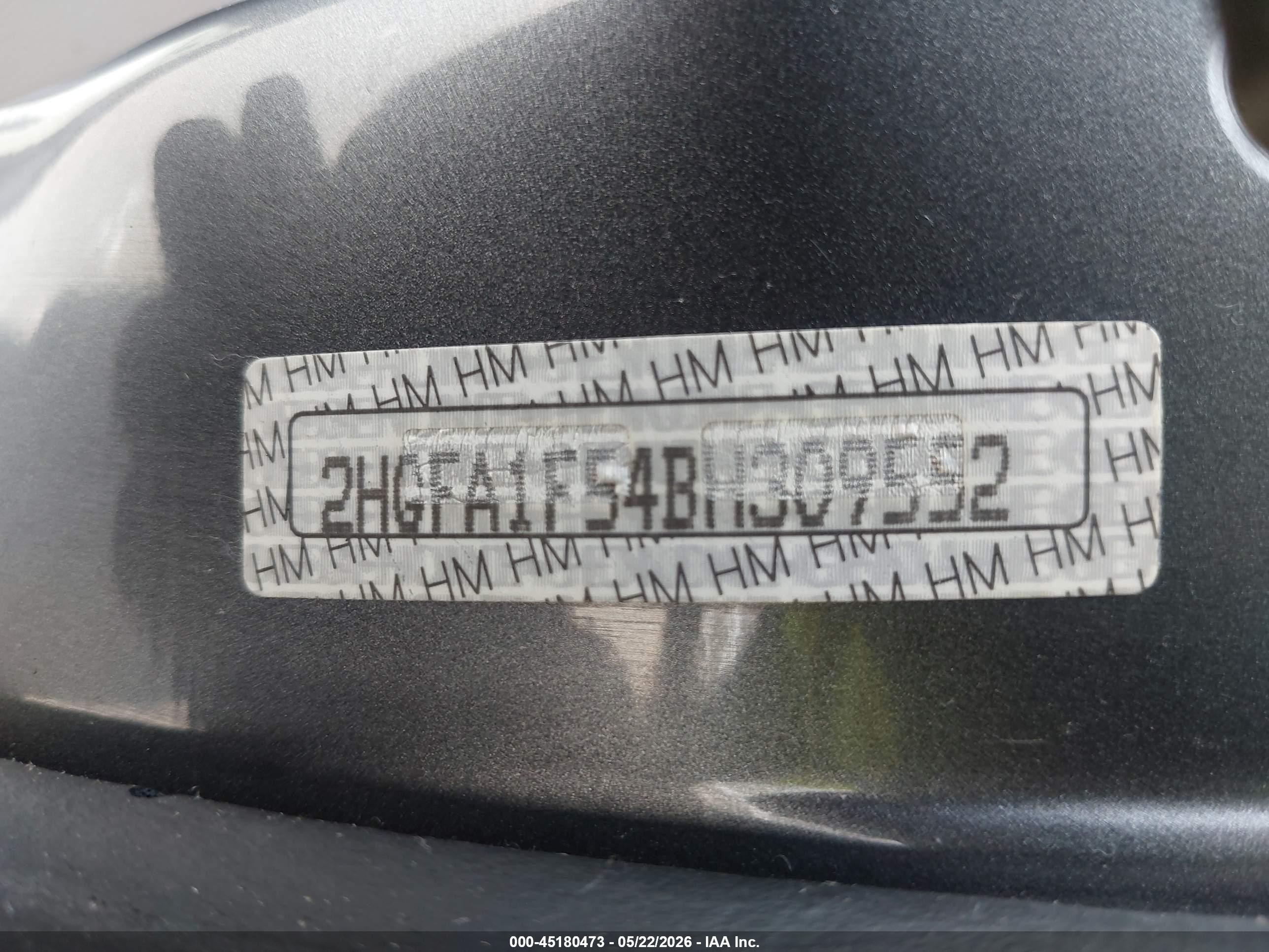 2011 Honda Civic Lx Серый vin: 2HGFA1F54BH309552