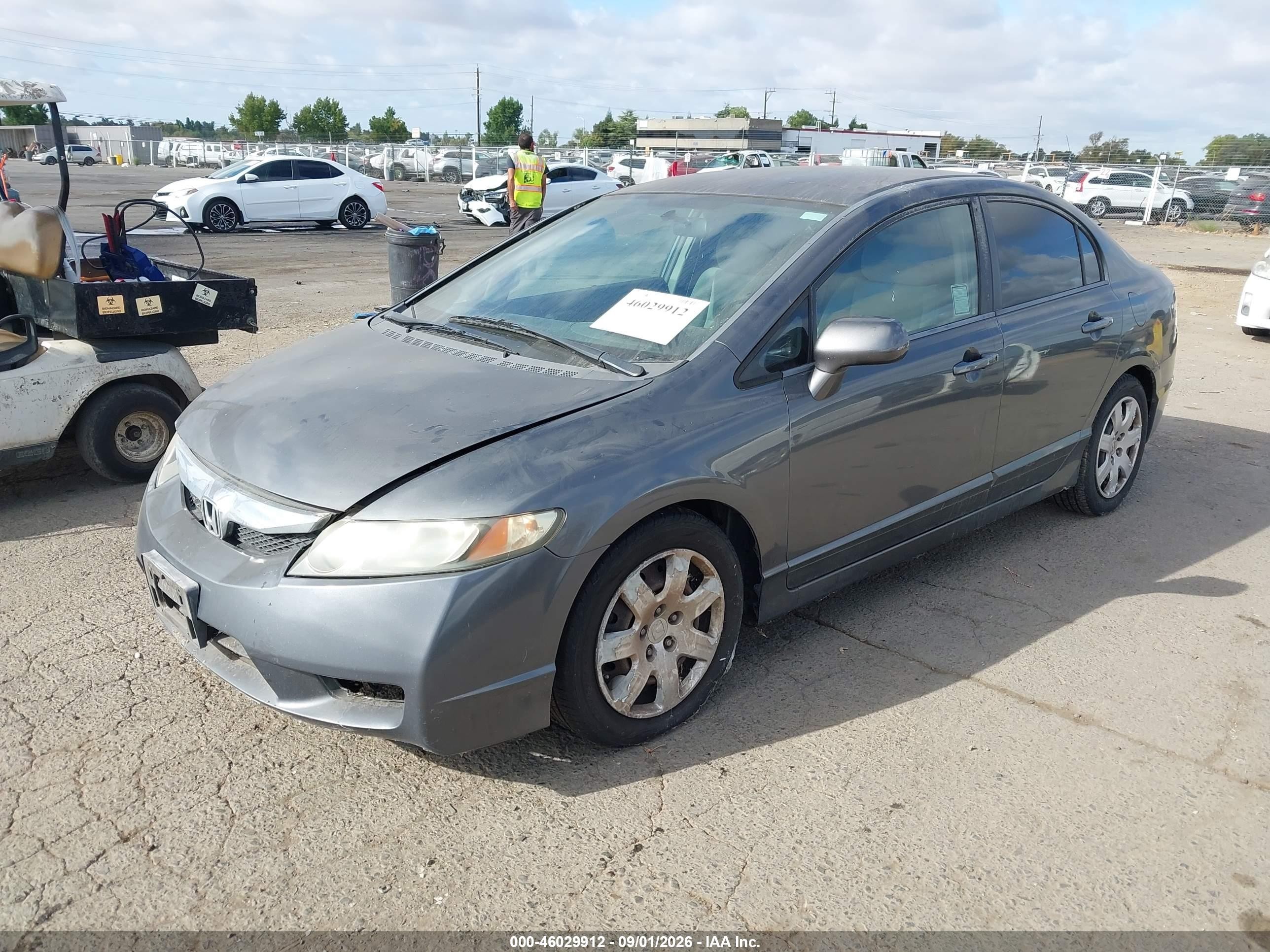 2011 Honda Civic Lx Gray vin: 2HGFA1F54BH503532
