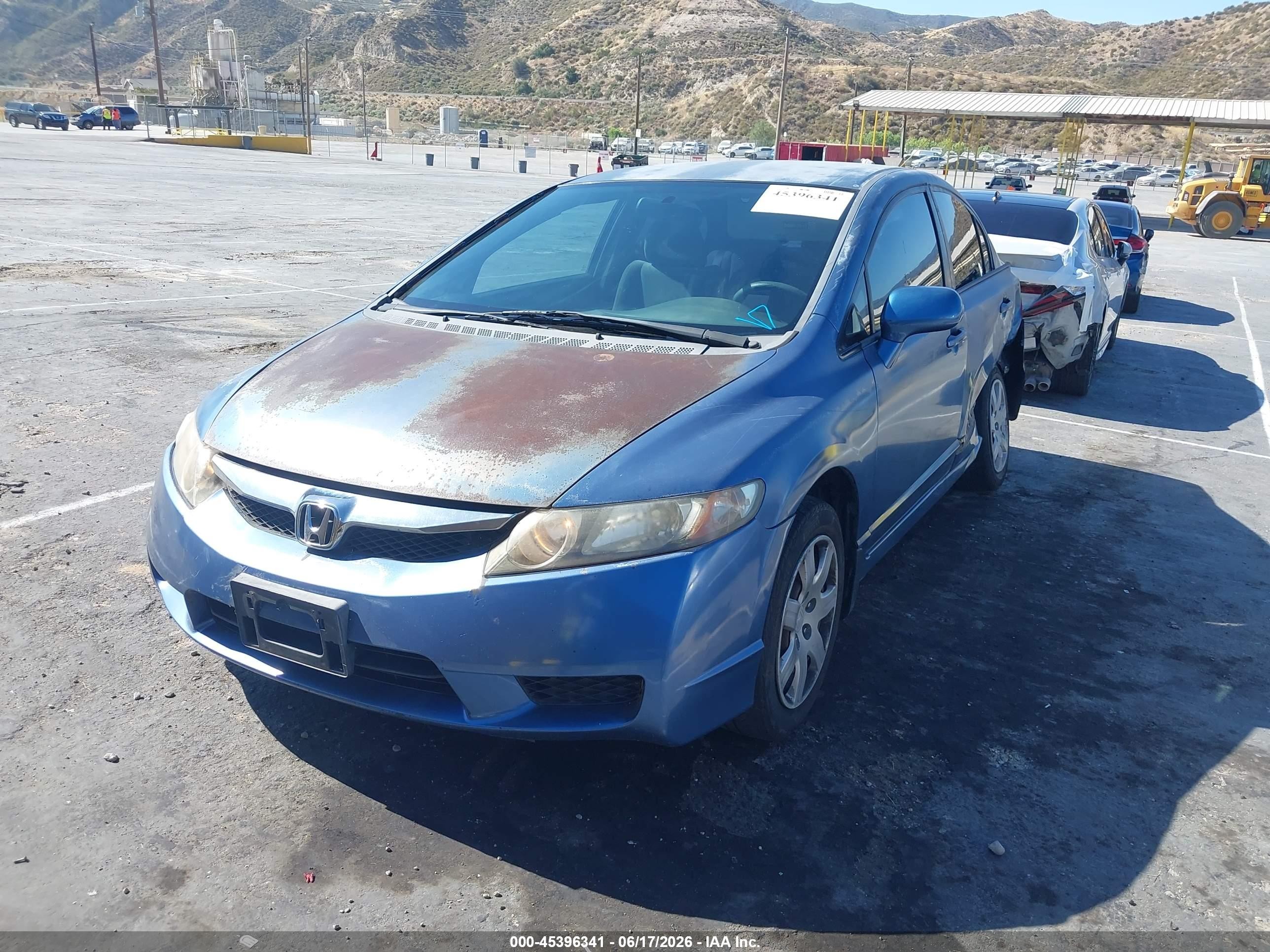 2011 Honda Civic Lx Blue vin: 2HGFA1F54BH514160