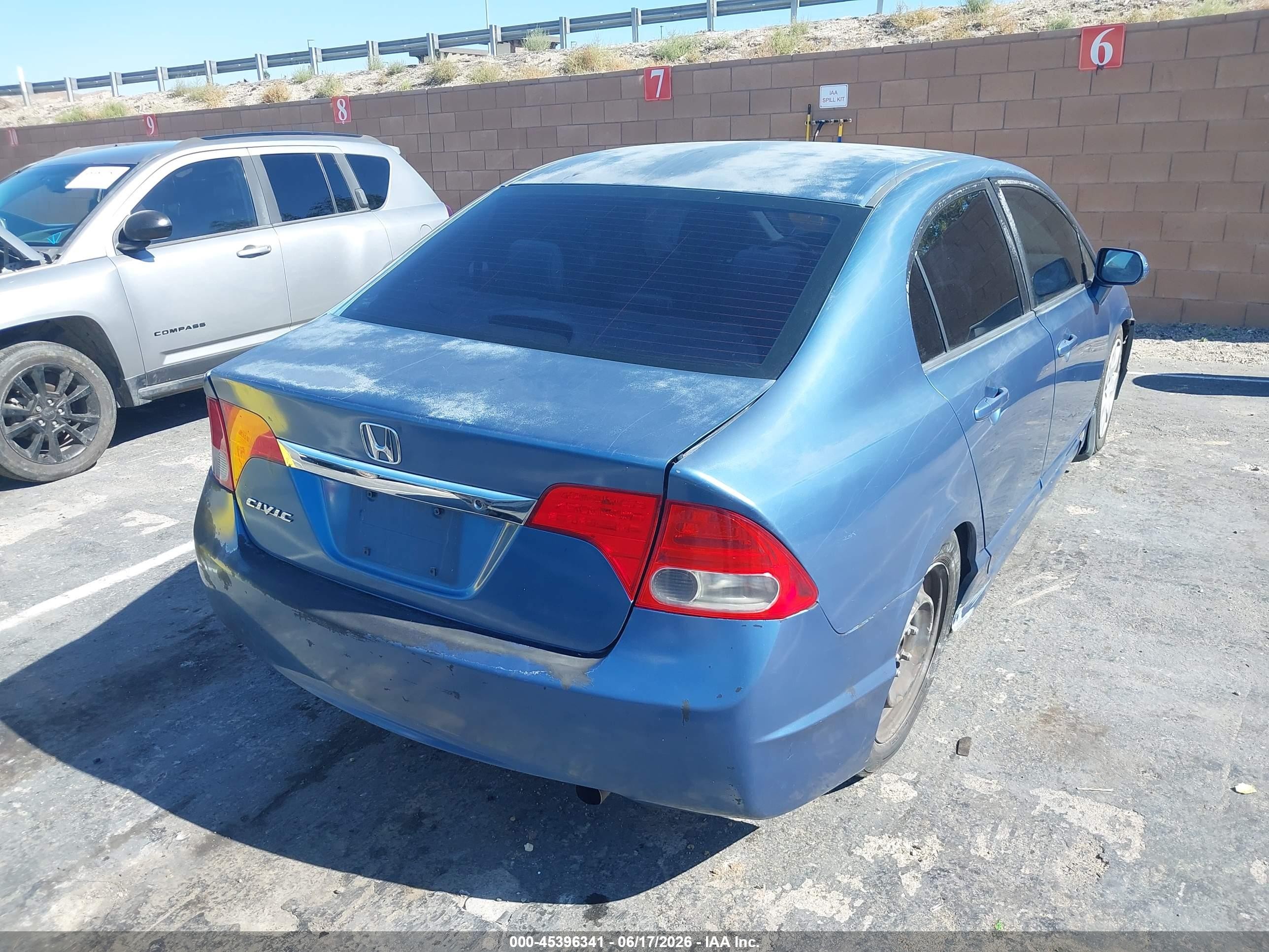 2011 Honda Civic Lx Blue vin: 2HGFA1F54BH514160