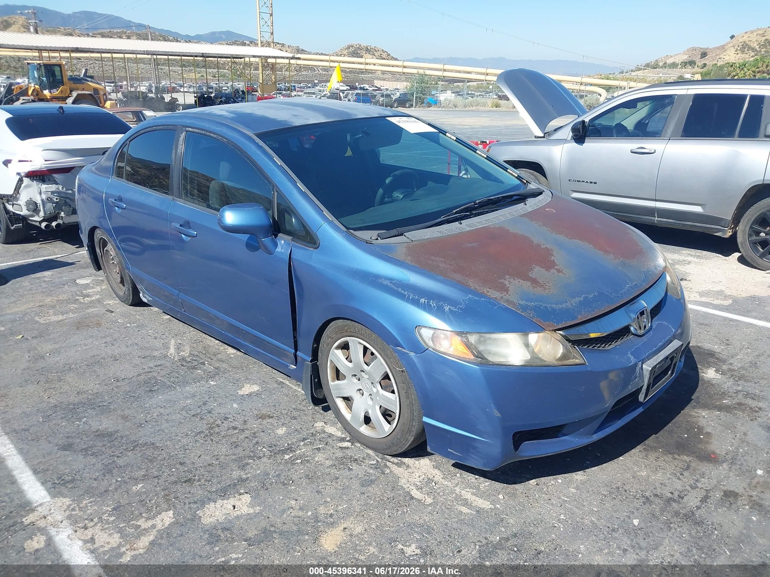 2011 Honda Civic Lx Blue vin: 2HGFA1F54BH514160