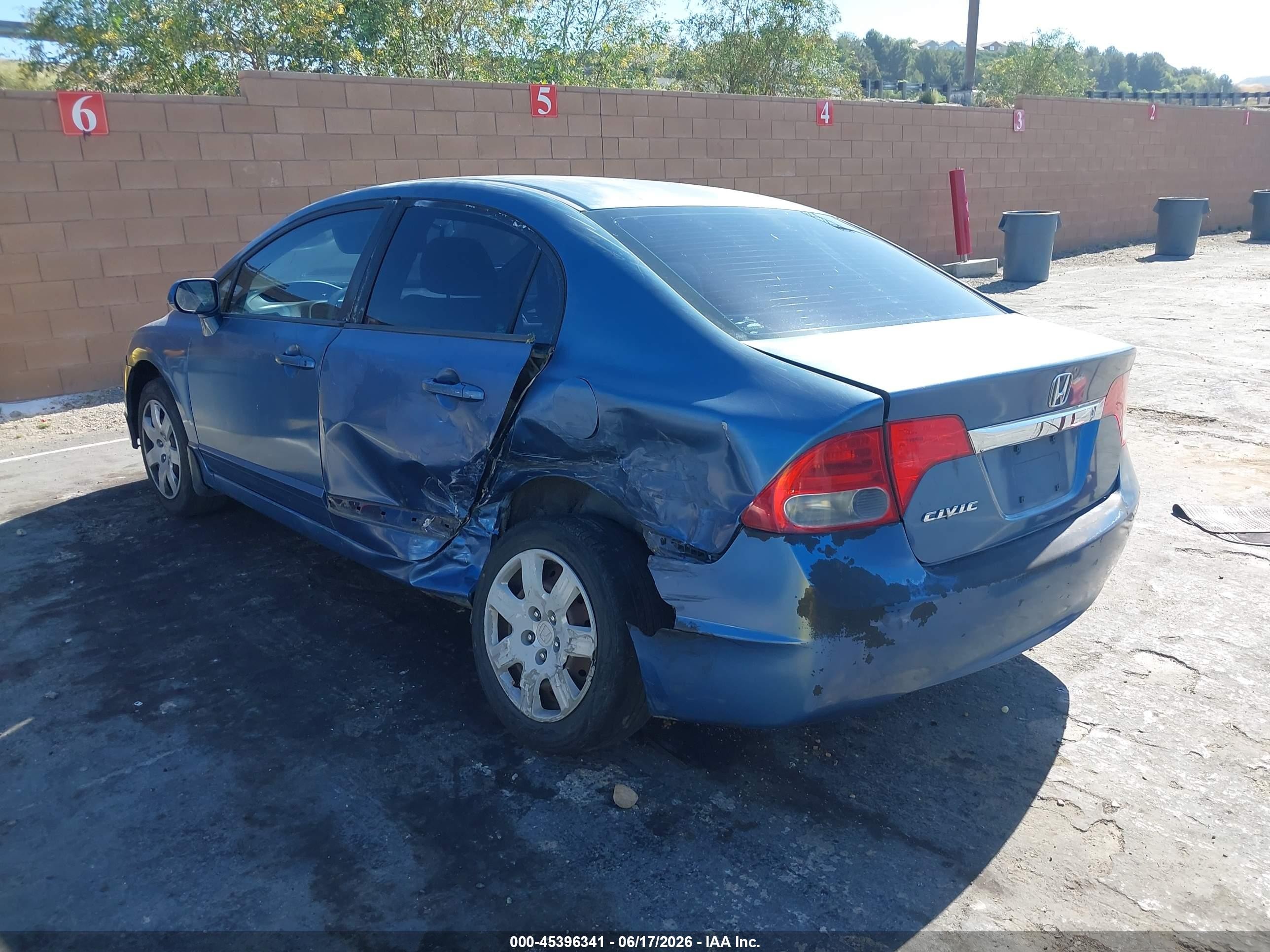2011 Honda Civic Lx Blue vin: 2HGFA1F54BH514160