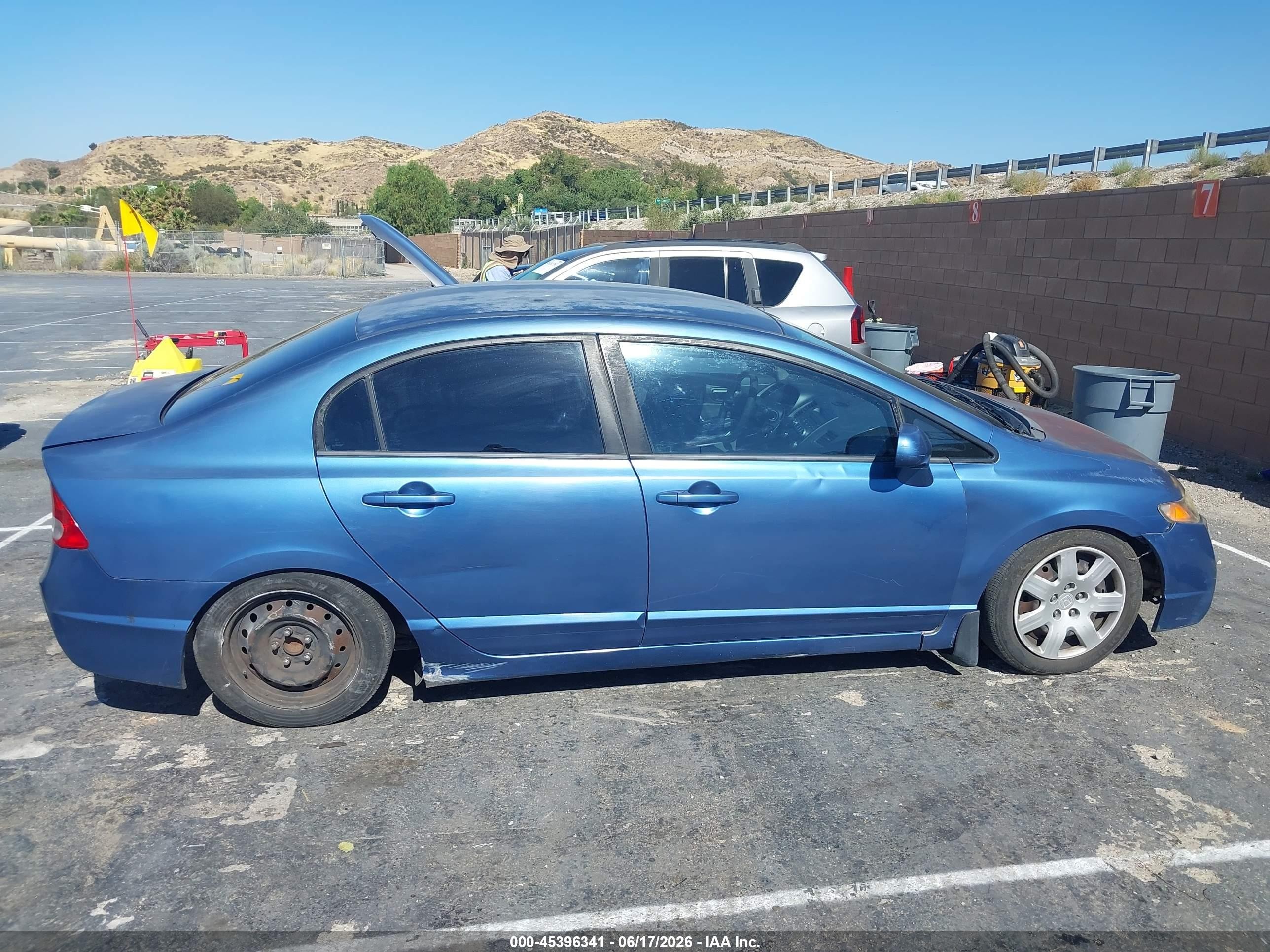 2011 Honda Civic Lx Blue vin: 2HGFA1F54BH514160