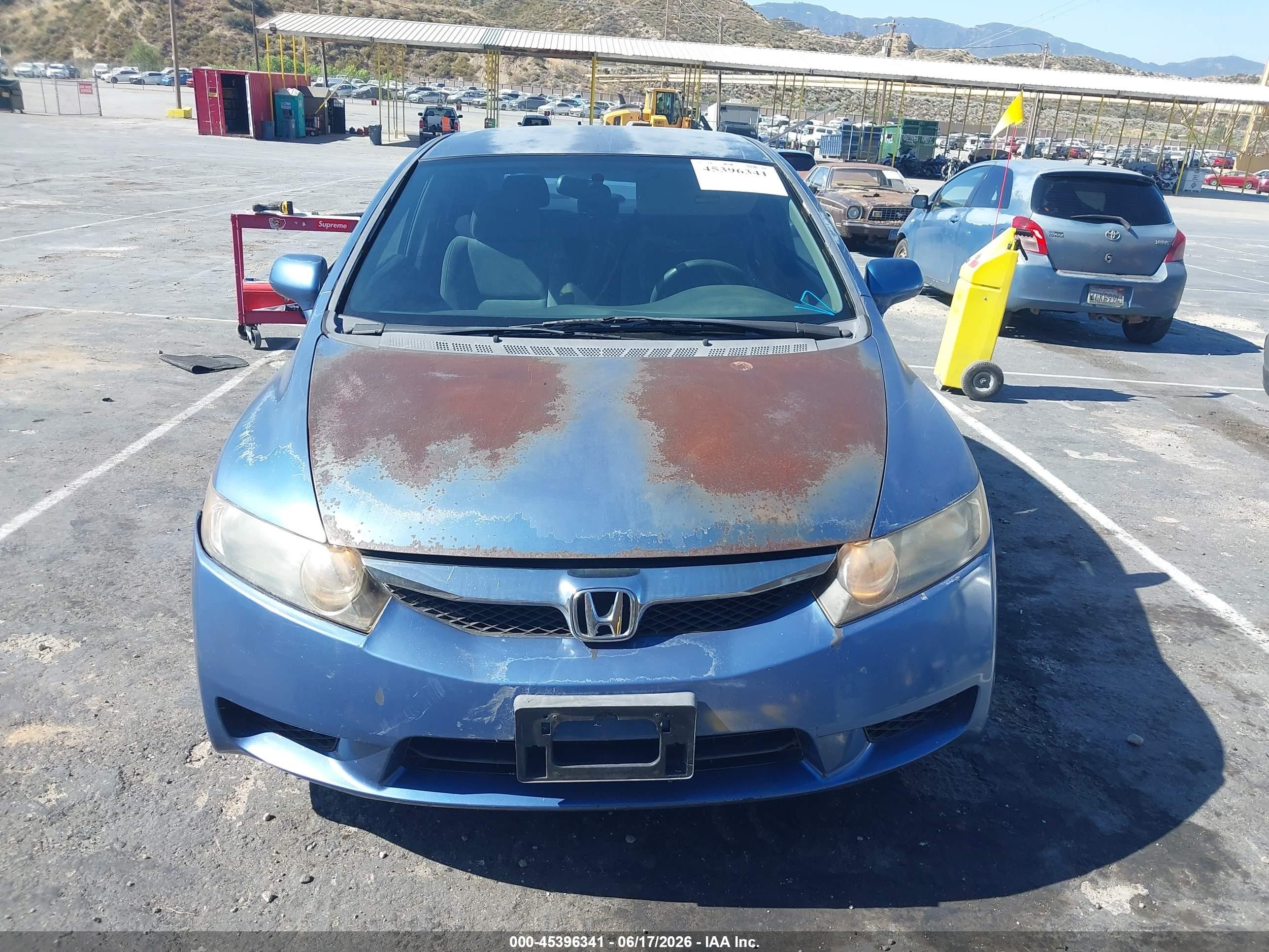 2011 Honda Civic Lx Blue vin: 2HGFA1F54BH514160