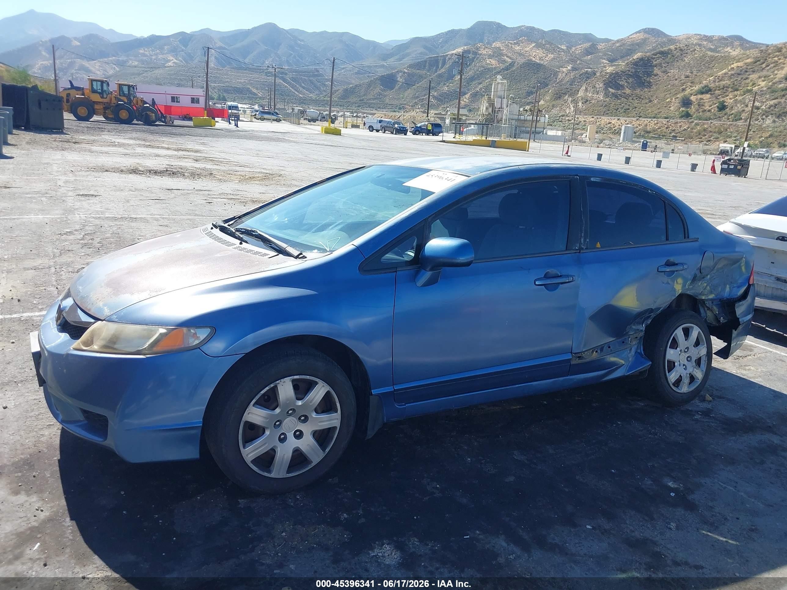 2011 Honda Civic Lx Blue vin: 2HGFA1F54BH514160