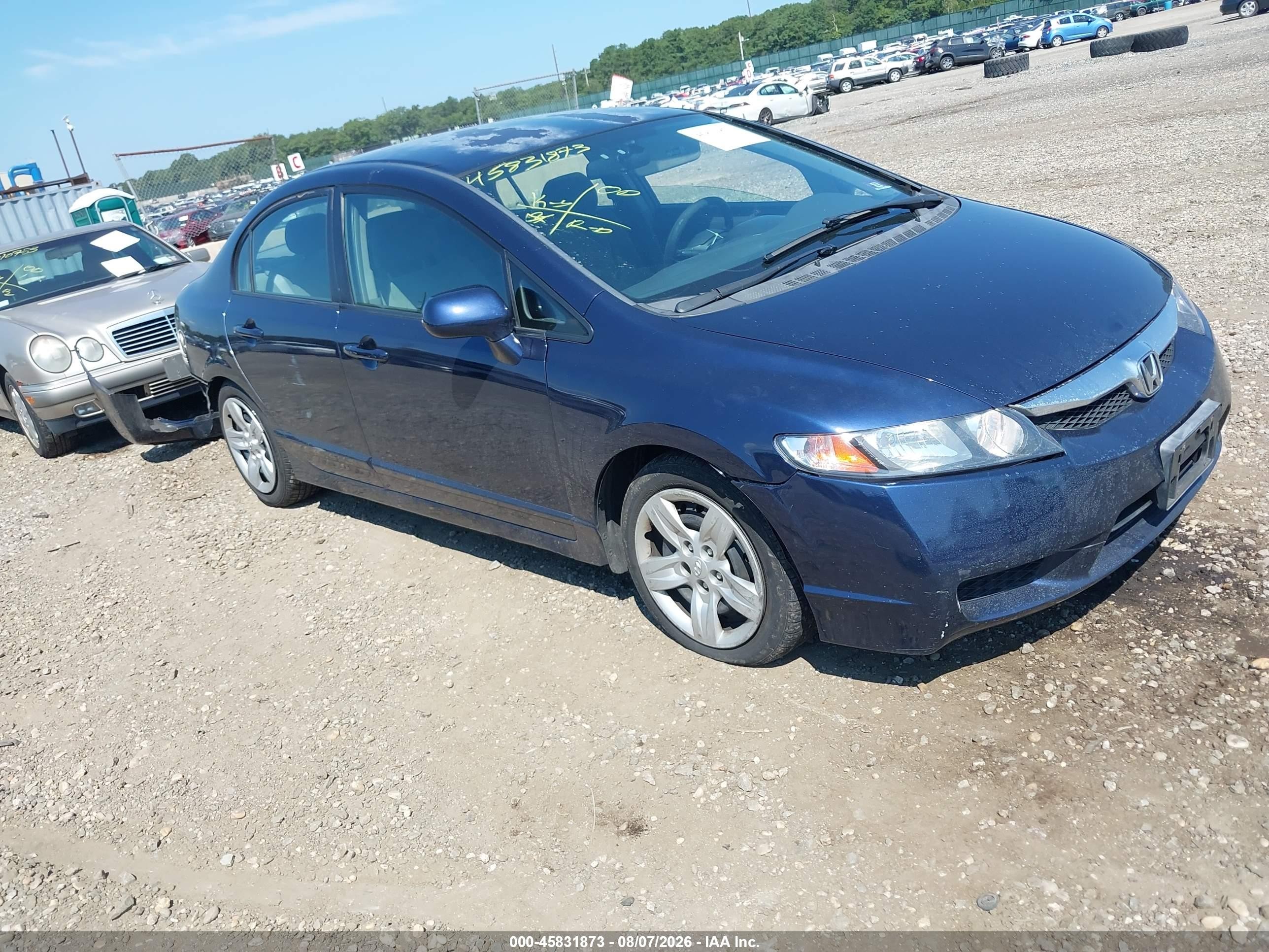 2011 Honda Civic Lx Blue vin: 2HGFA1F54BH550124