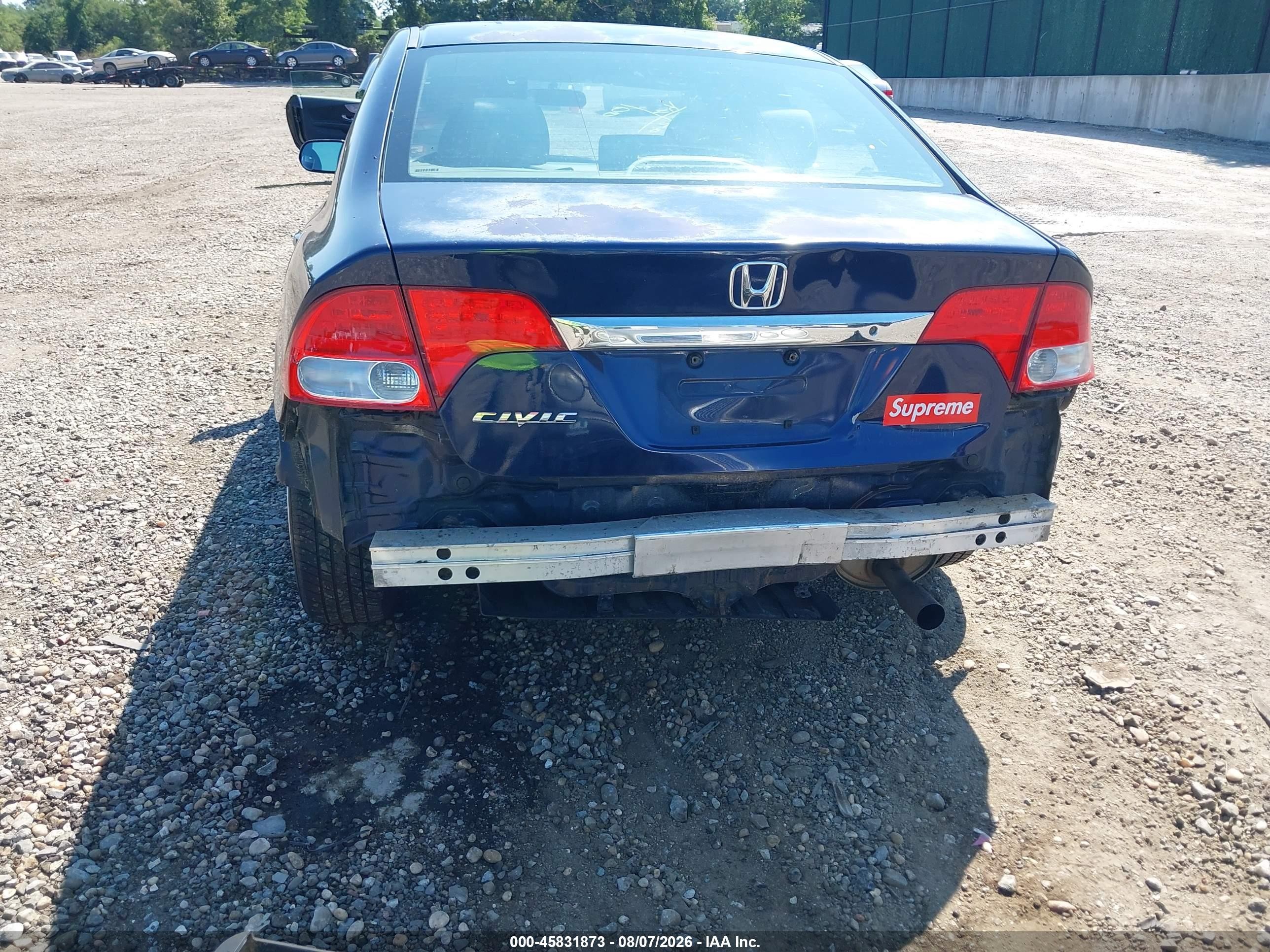 2011 Honda Civic Lx Blue vin: 2HGFA1F54BH550124