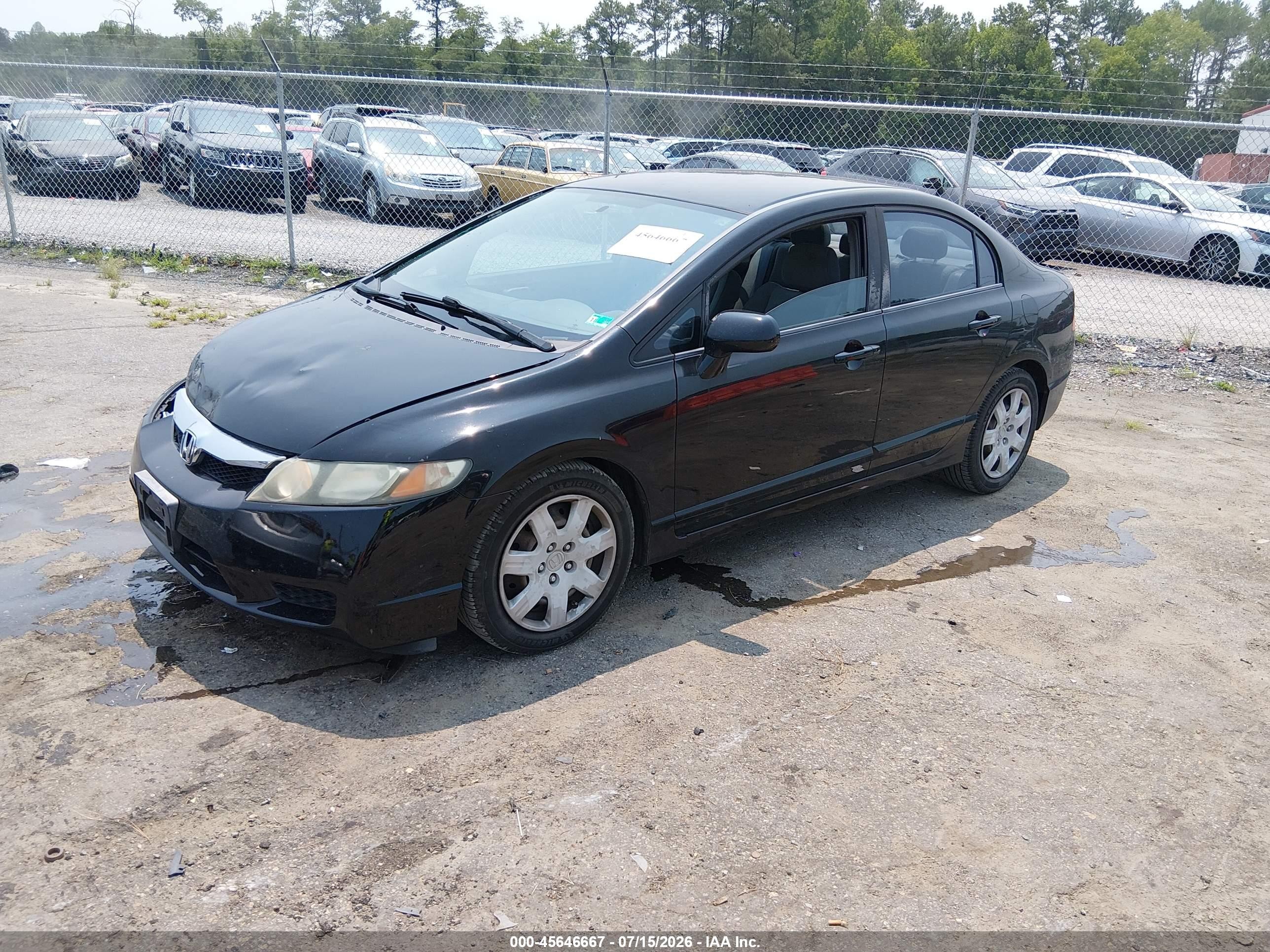 2010 Honda Civic Lx Black vin: 2HGFA1F55AH327864