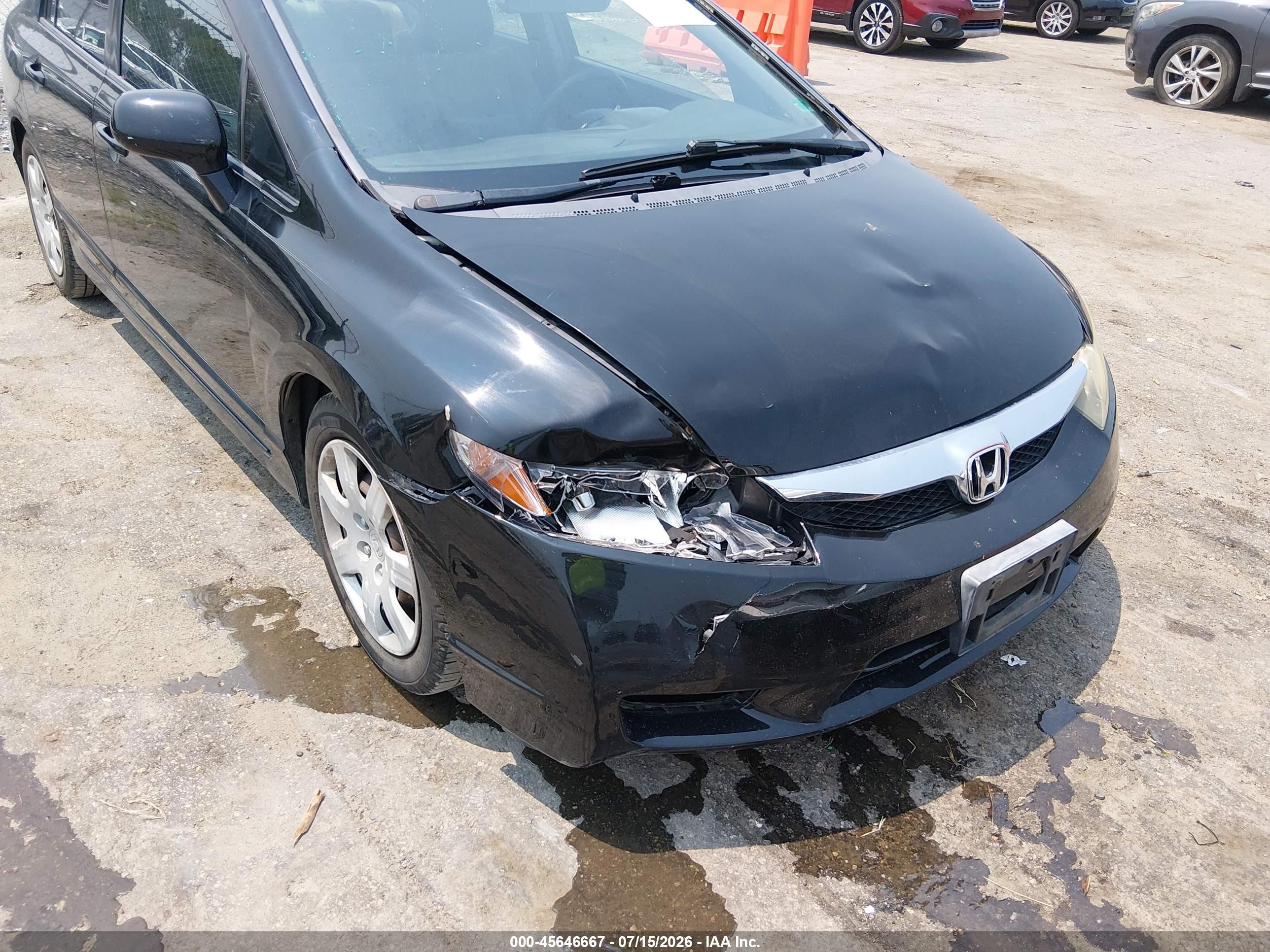 2010 Honda Civic Lx Black vin: 2HGFA1F55AH327864
