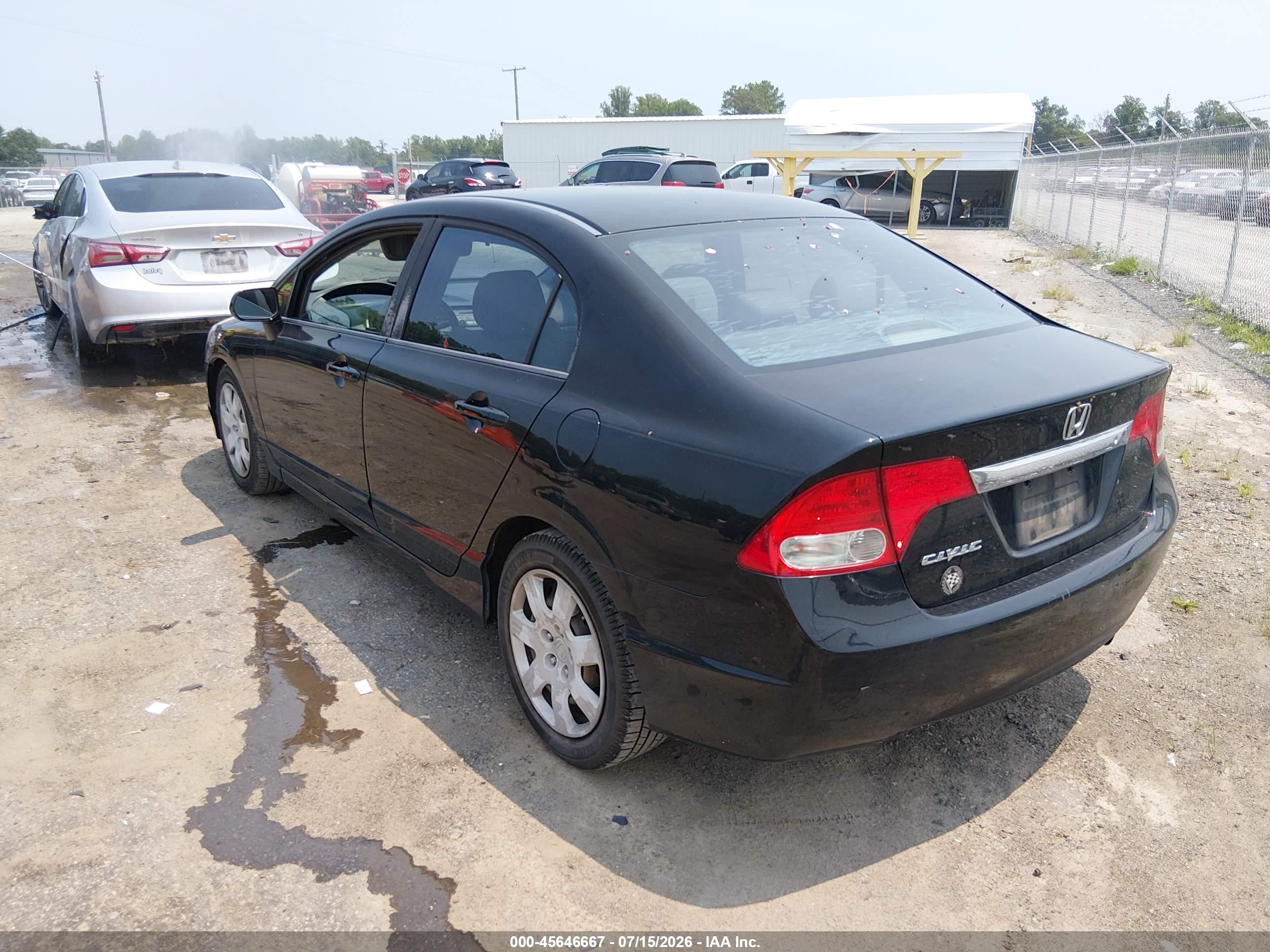 2010 Honda Civic Lx Black vin: 2HGFA1F55AH327864