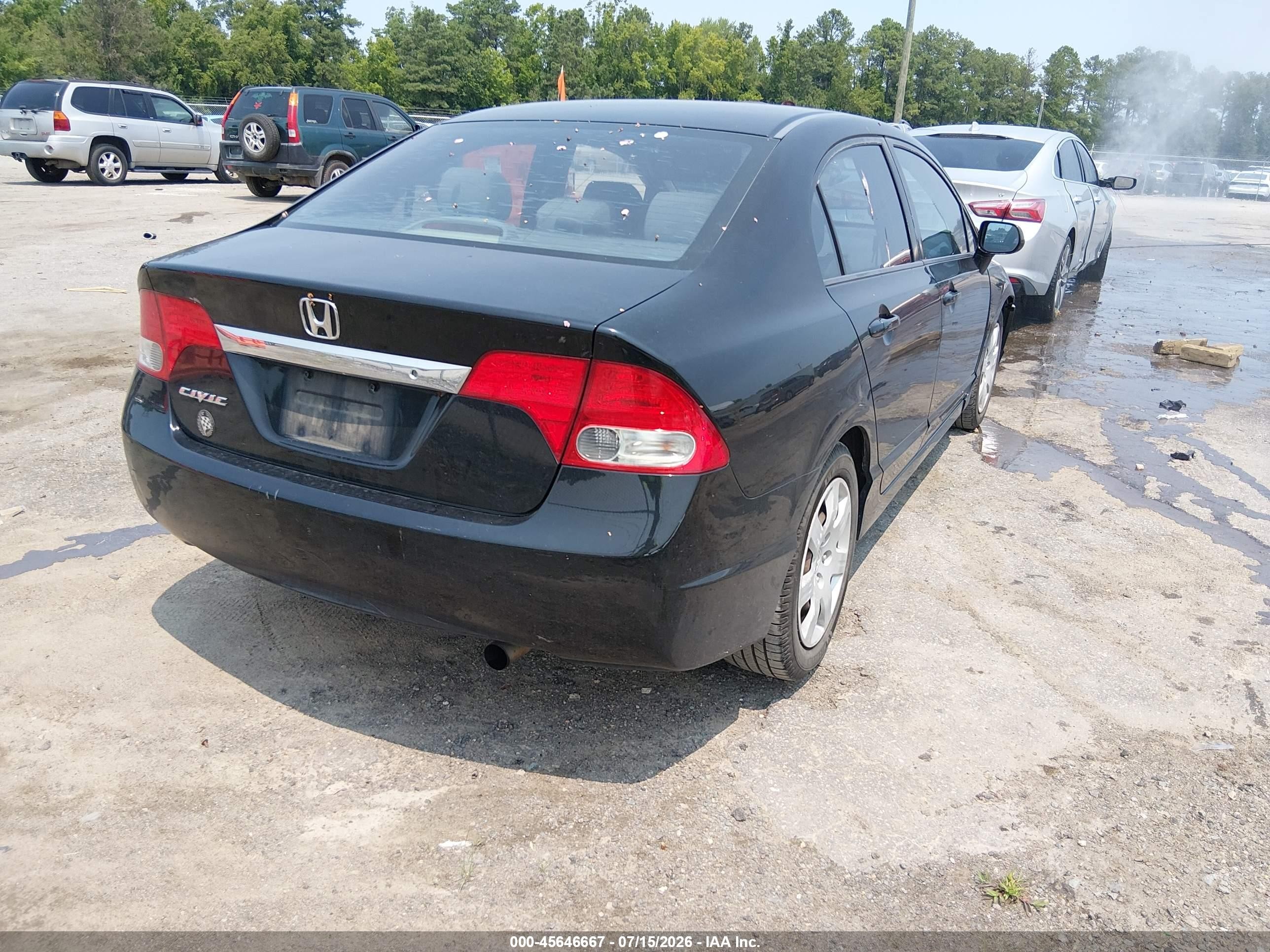 2010 Honda Civic Lx Black vin: 2HGFA1F55AH327864