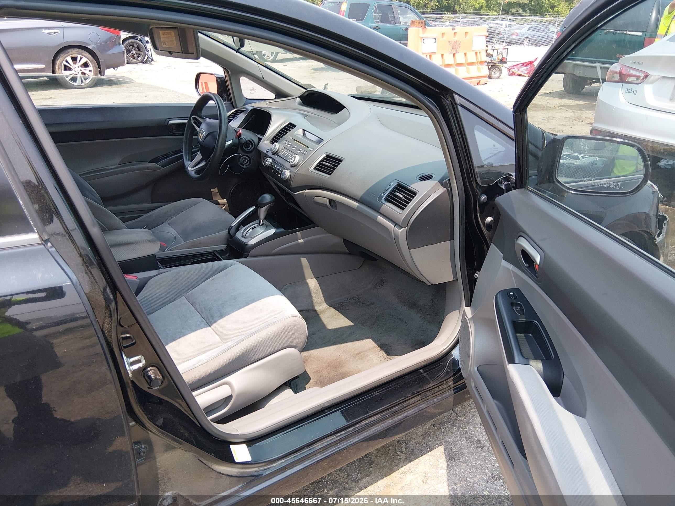 2010 Honda Civic Lx Black vin: 2HGFA1F55AH327864