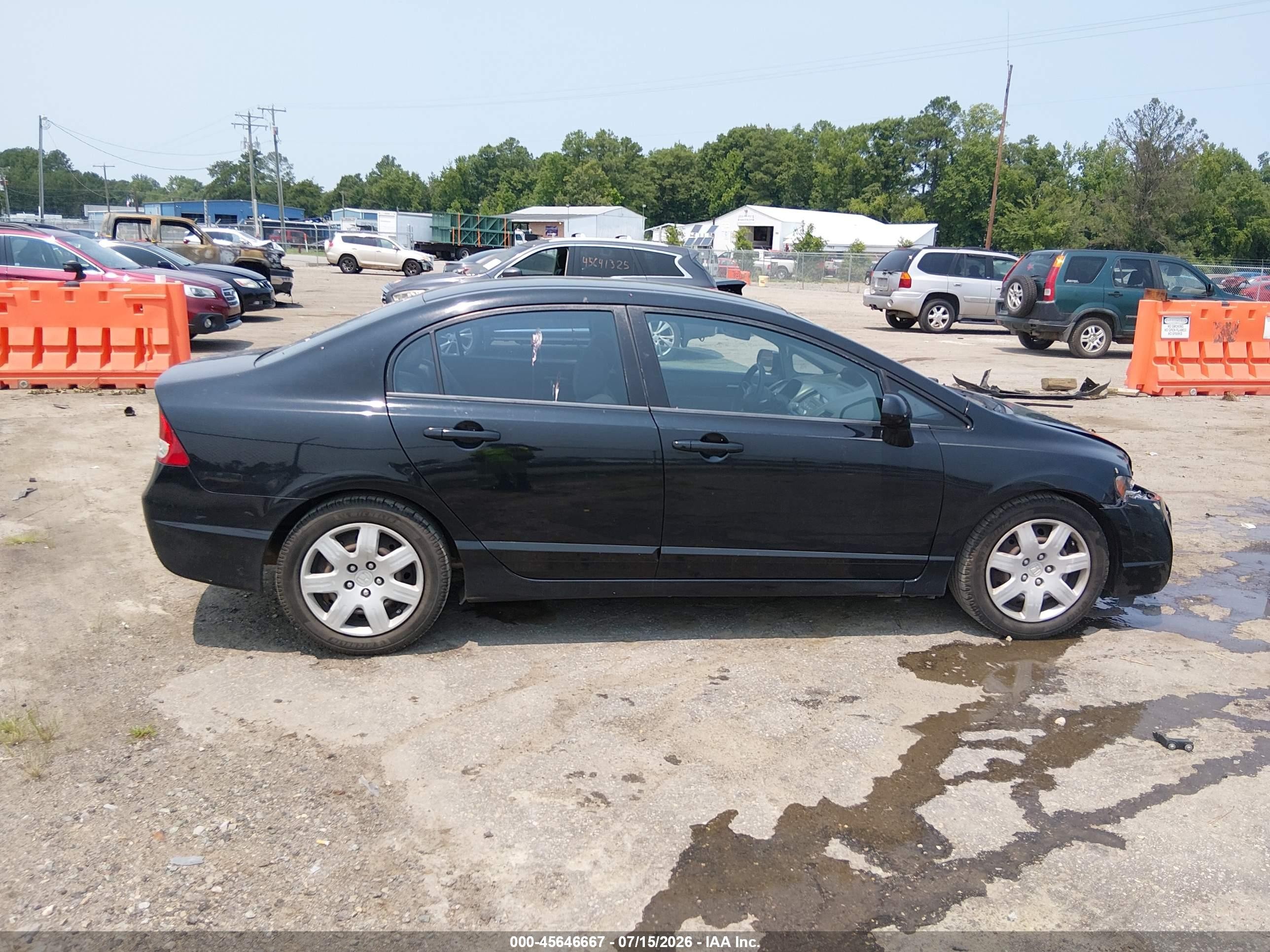2010 Honda Civic Lx Black vin: 2HGFA1F55AH327864