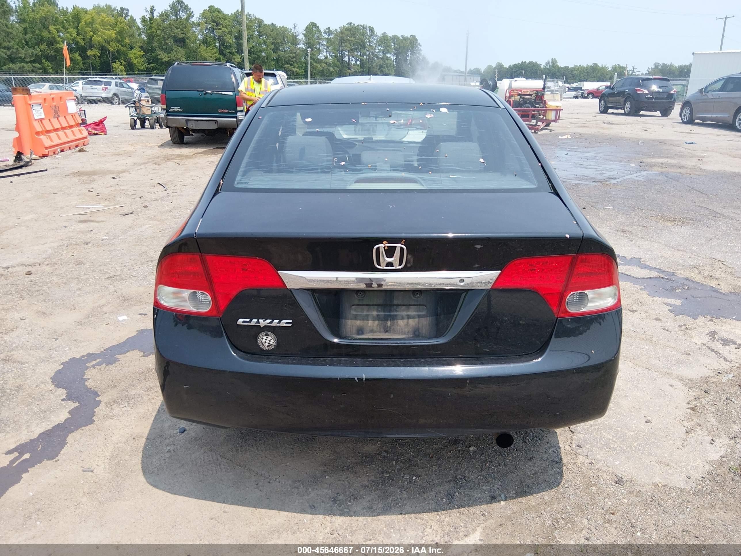 2010 Honda Civic Lx Black vin: 2HGFA1F55AH327864