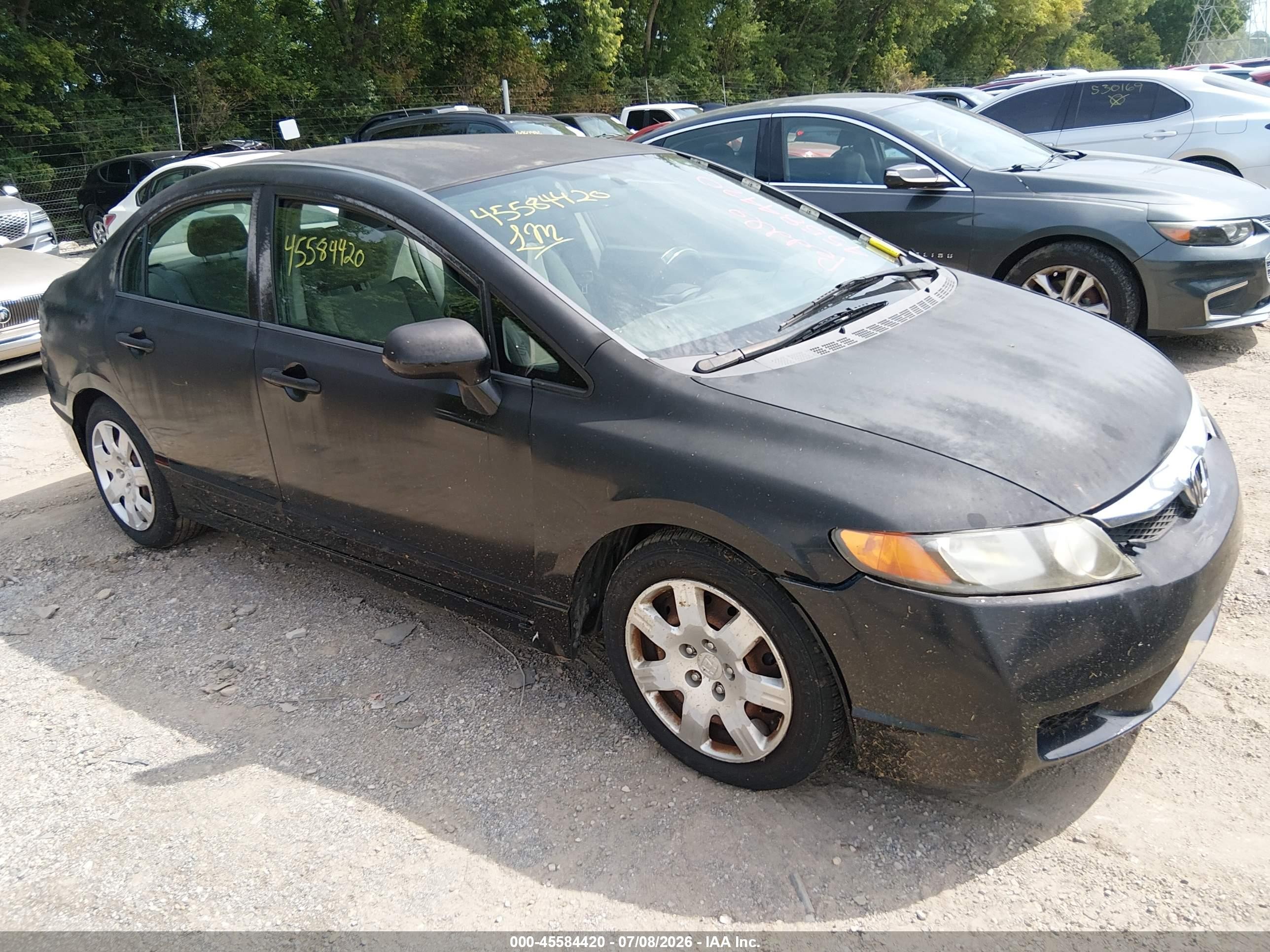 2010 Honda Civic Lx Black vin: 2HGFA1F55AH331817