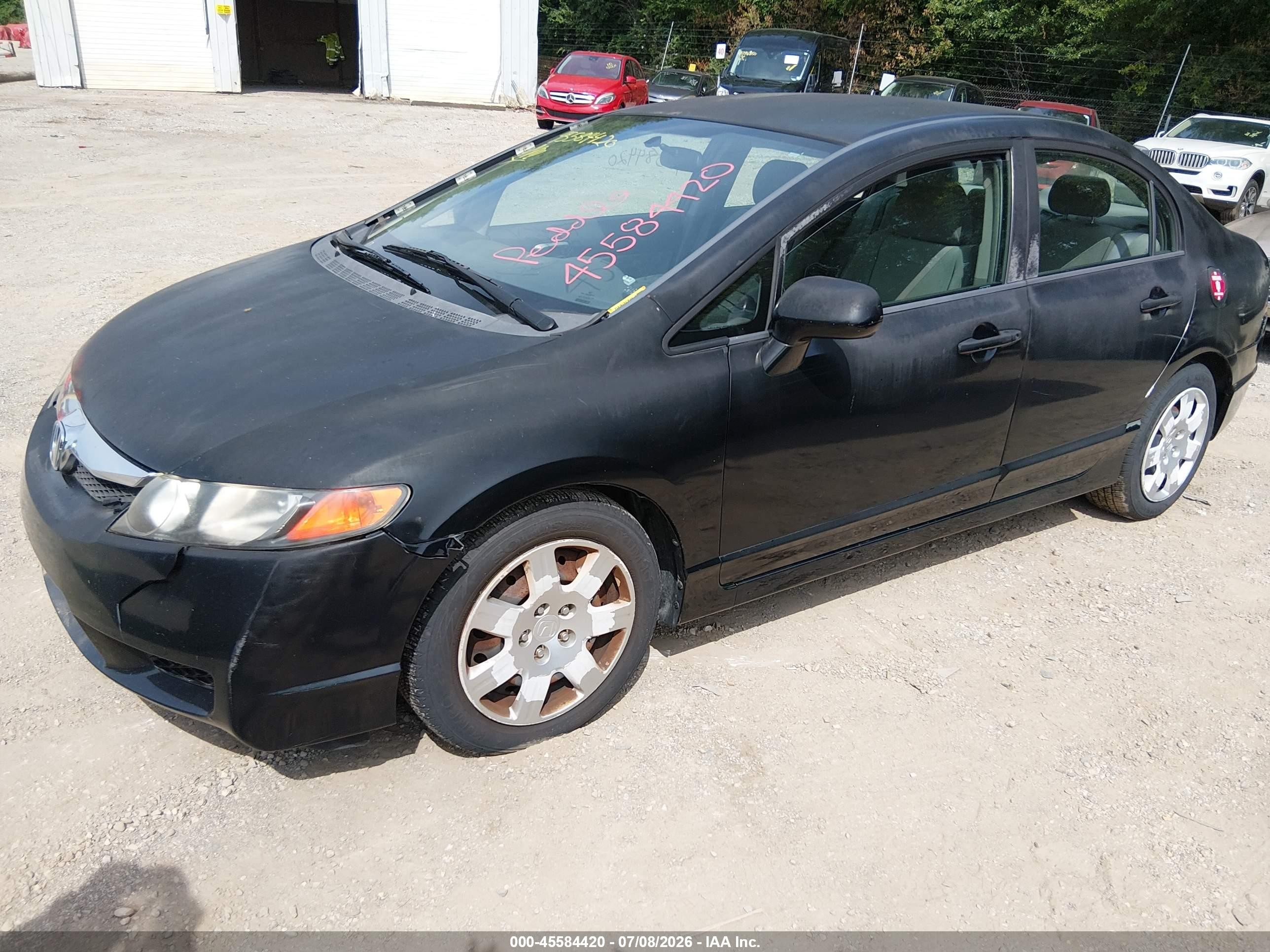 2010 Honda Civic Lx Black vin: 2HGFA1F55AH331817