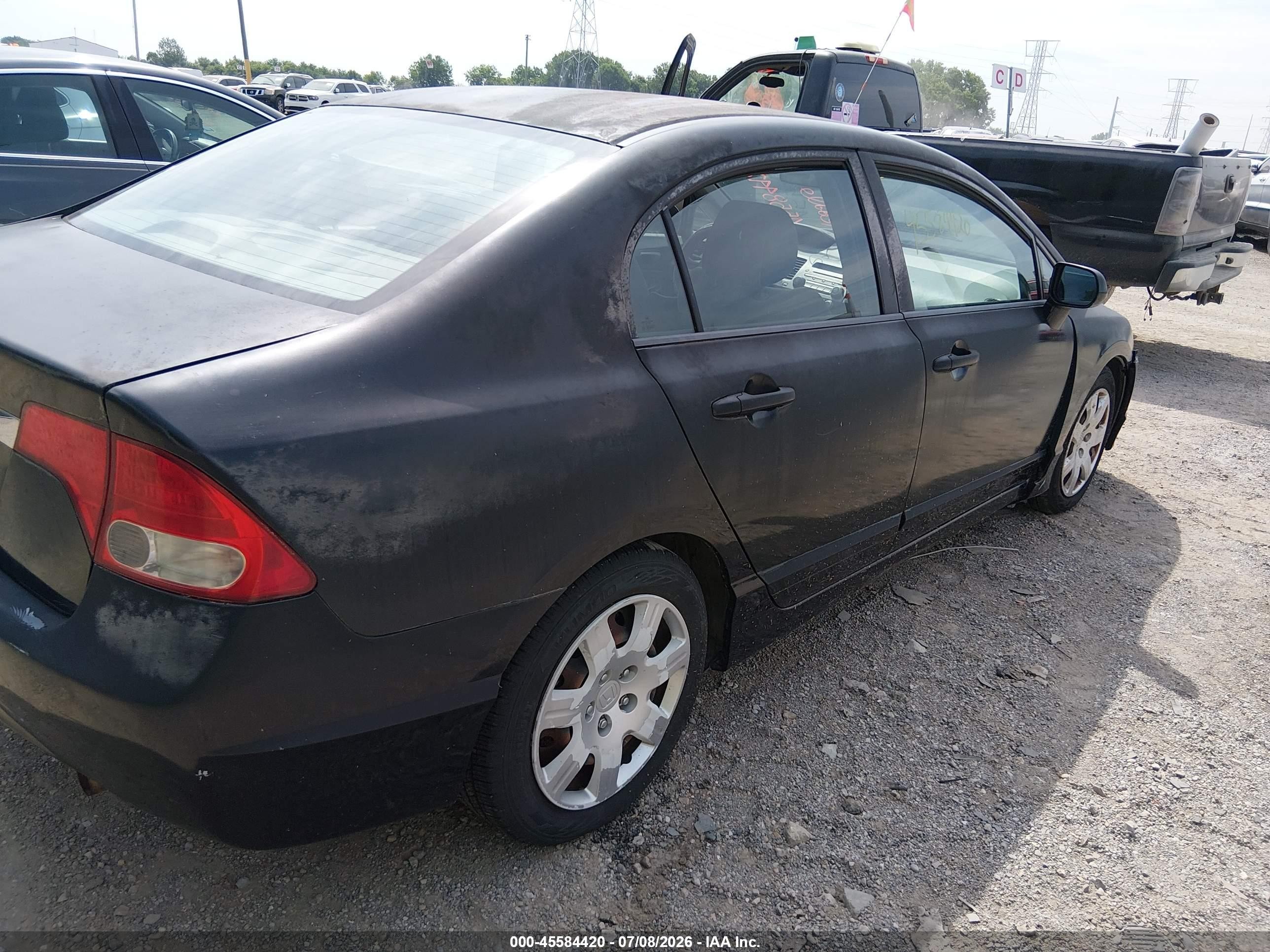 2010 Honda Civic Lx Black vin: 2HGFA1F55AH331817