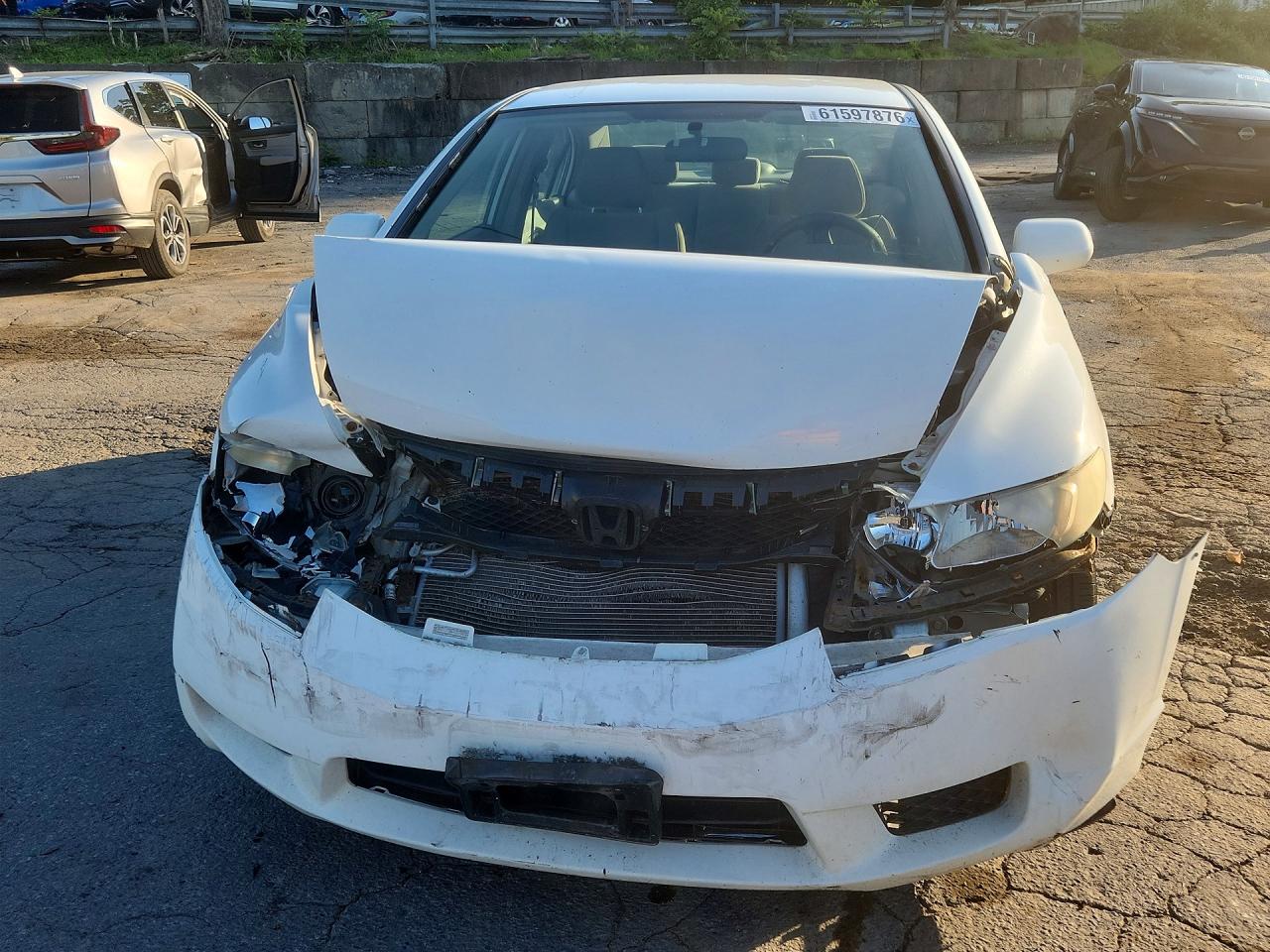 2010 Honda Civic Lx White vin: 2HGFA1F55AH533752