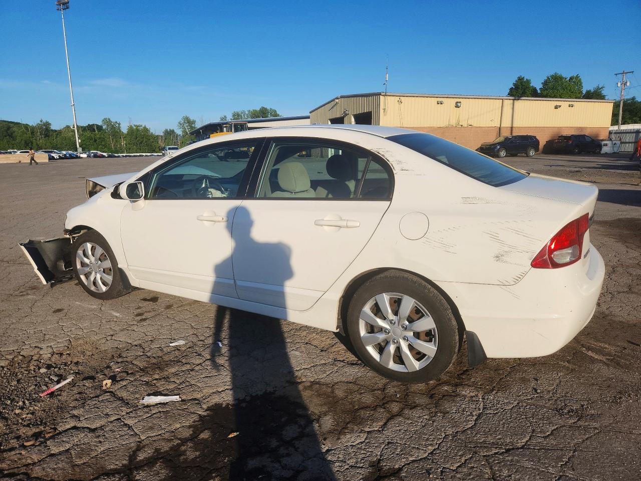 2010 Honda Civic Lx White vin: 2HGFA1F55AH533752
