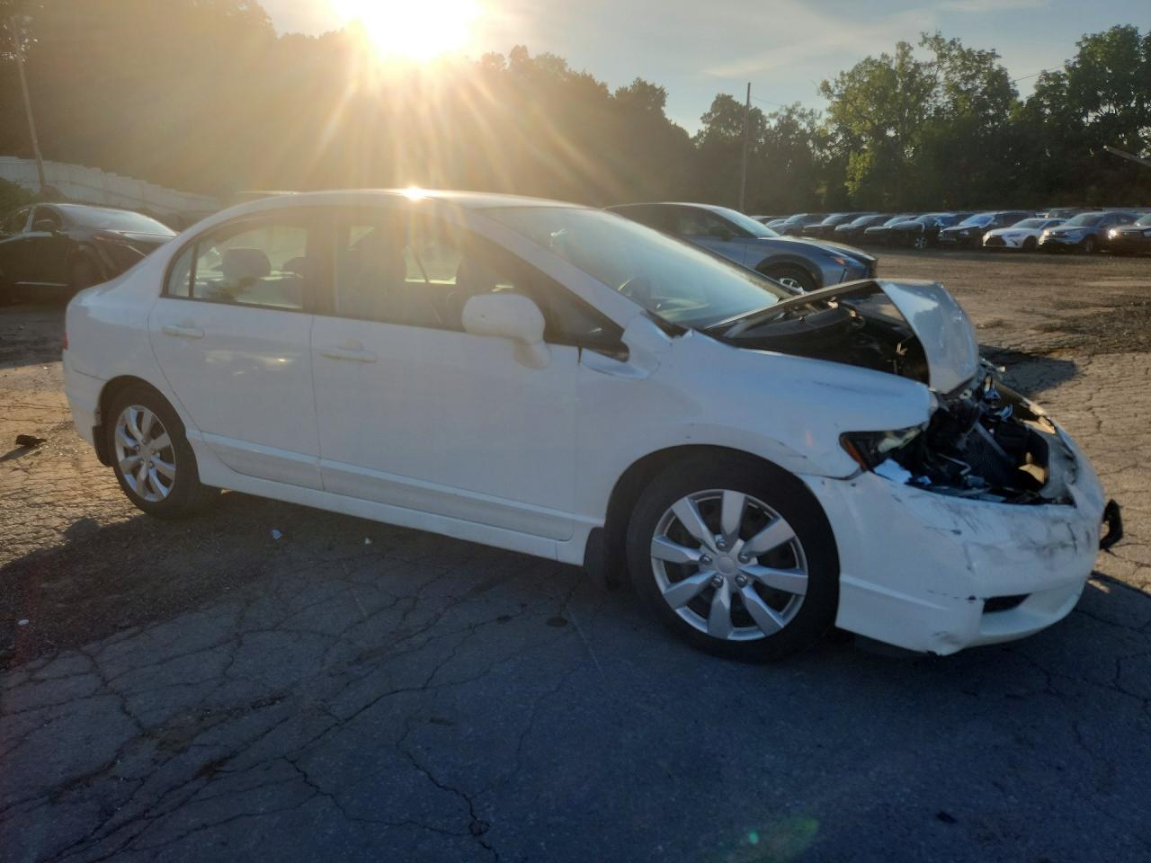 2010 Honda Civic Lx White vin: 2HGFA1F55AH533752