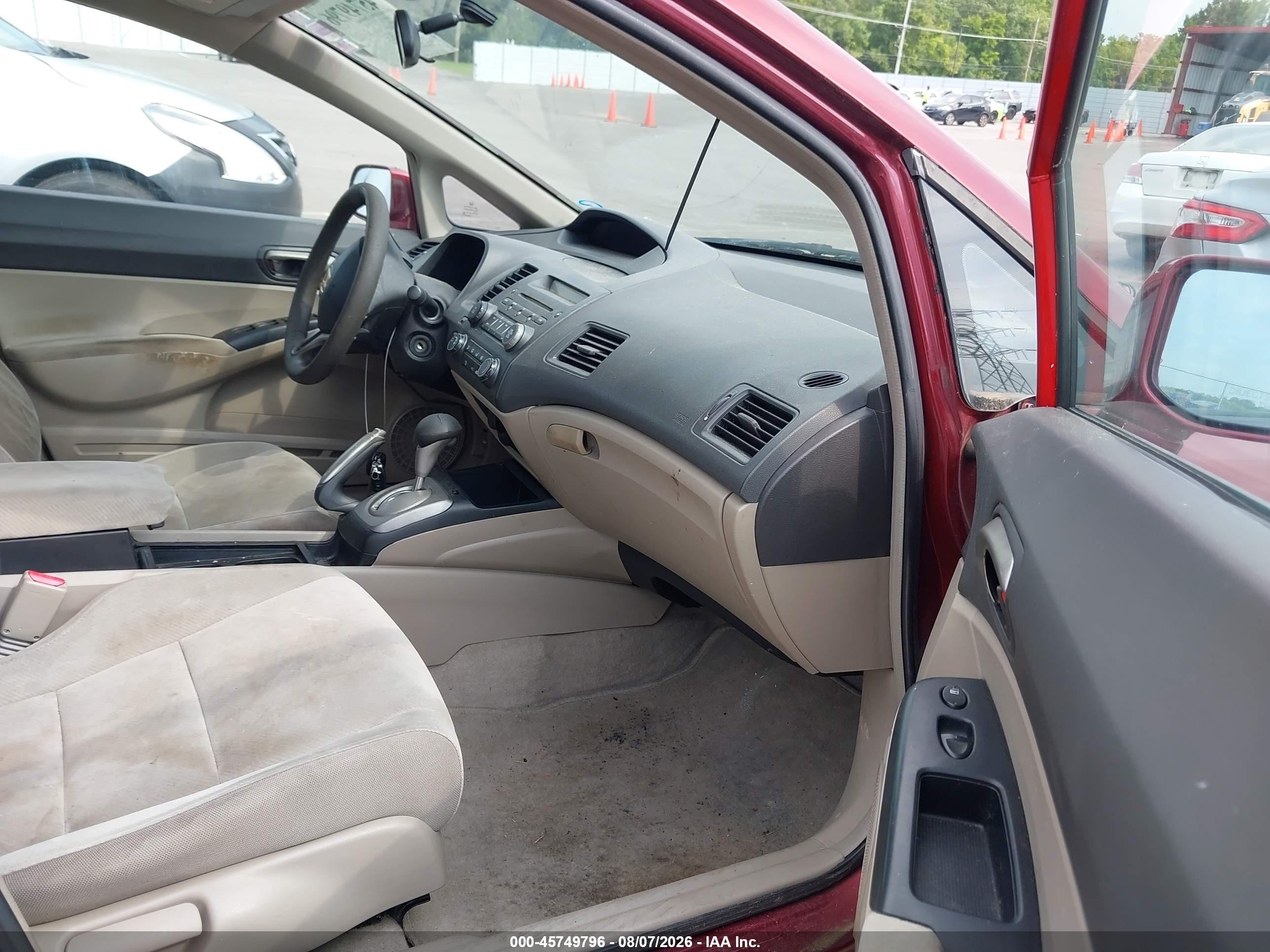 2010 Honda Civic Lx Burgundy vin: 2HGFA1F55AH534111